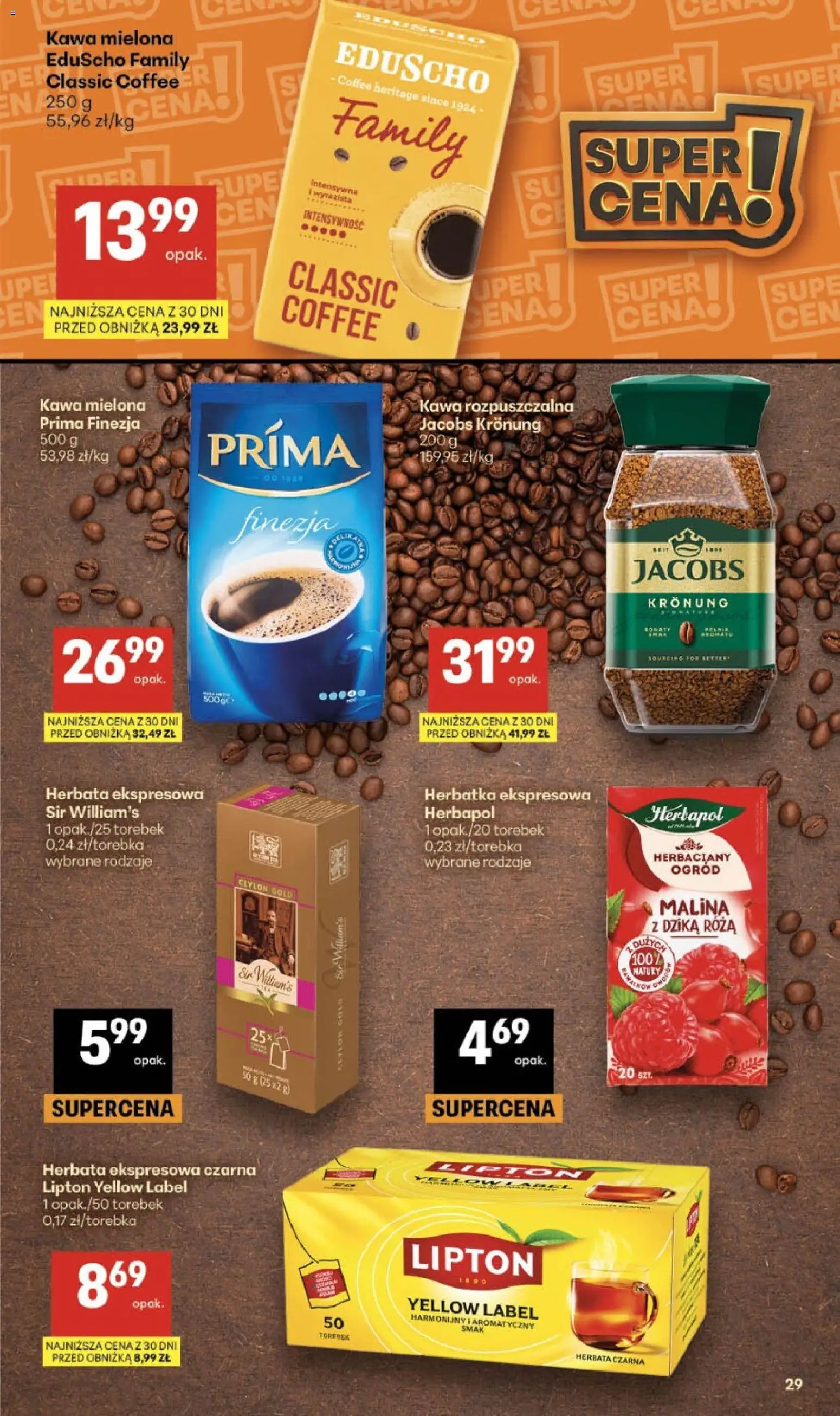Delikatesy Centrum gazetka od 11.06.2026 | Strona: 29 | Produkty: Malina, Kawa rozpuszczalna, Kawa, Herbata