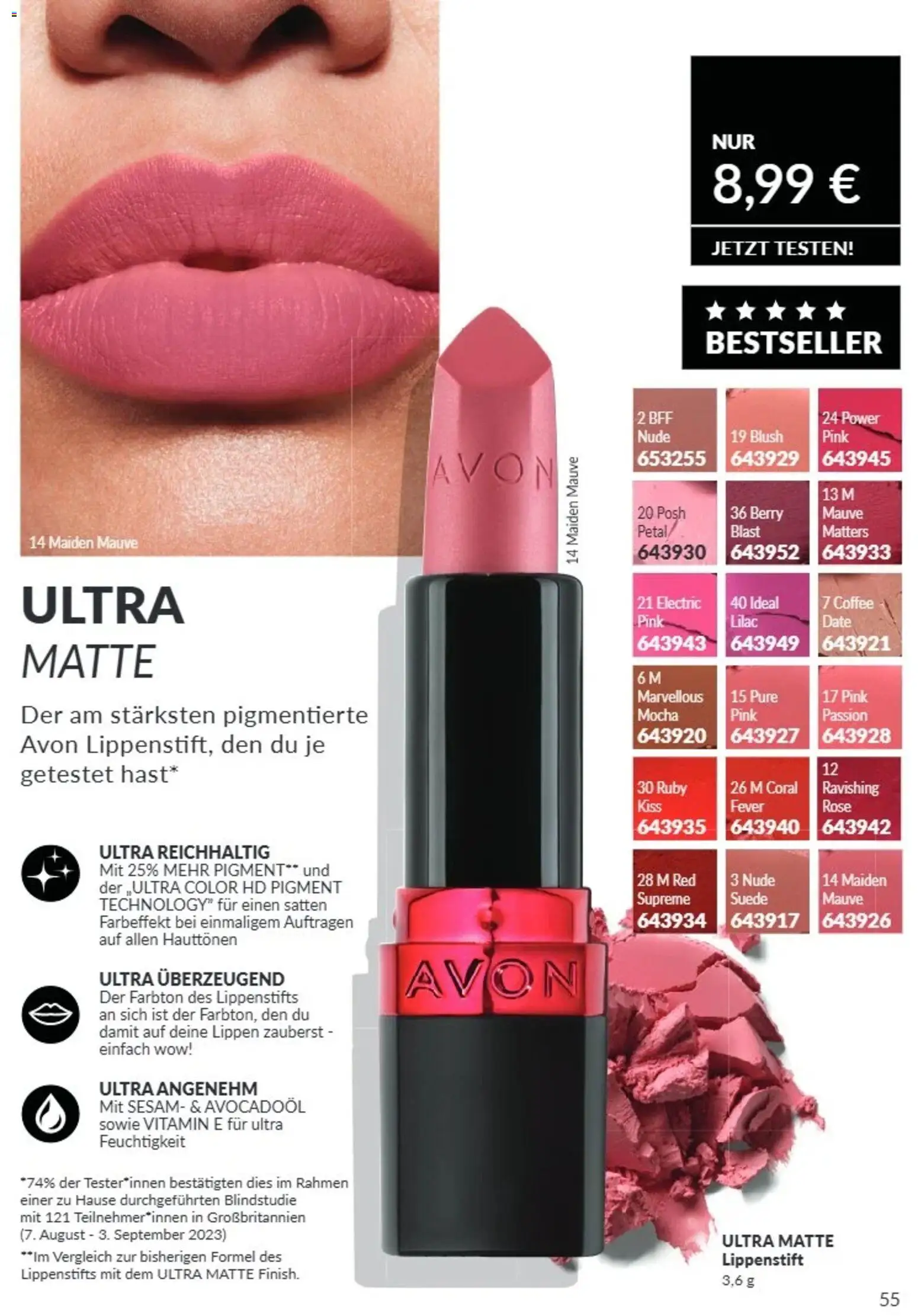 AVON Katalog August 2026 – gültig ab 08.08.2026 | Seite: 55 | Produkte: Coral, Lippenstift, Blush