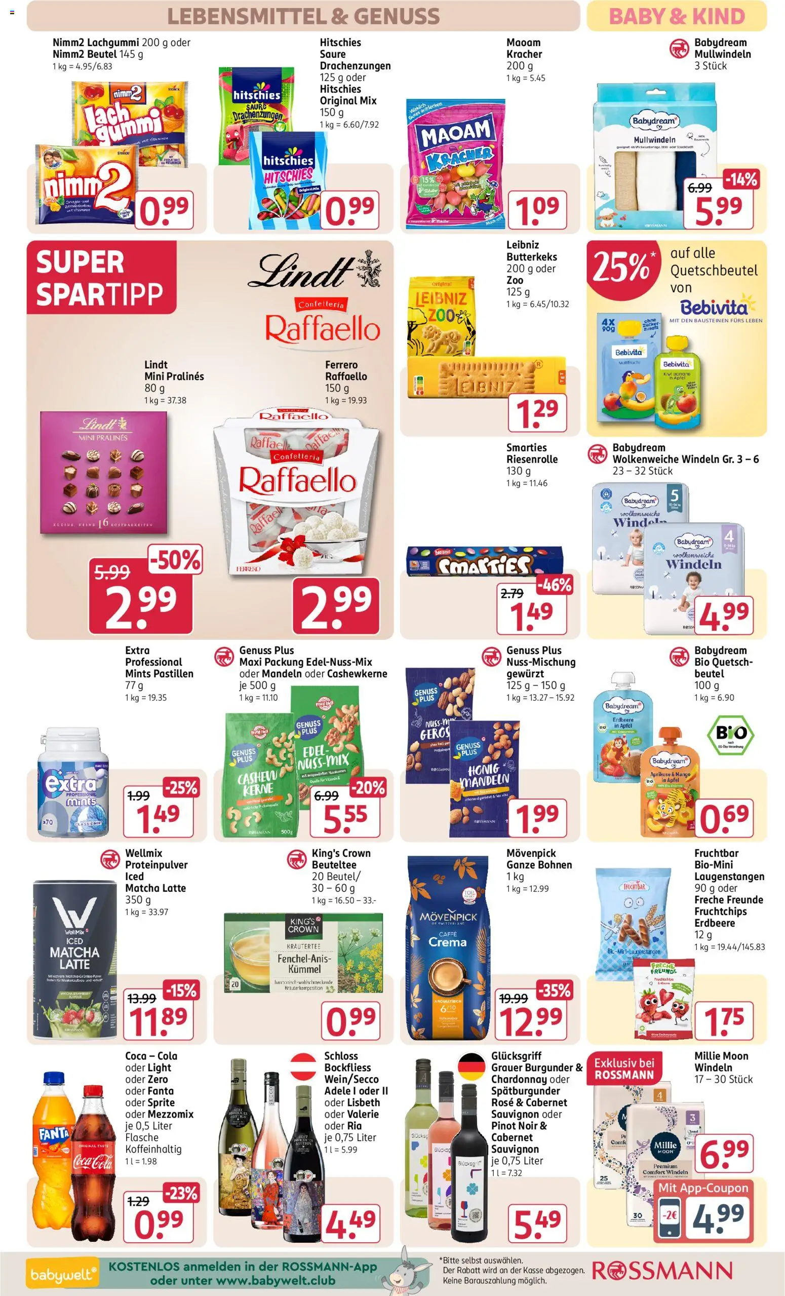 Rossmann Prospekt – gültig ab 27.07.2026 | Seite: 15 | Produkte: Raffaello, Cola, Äpfel, Mandeln