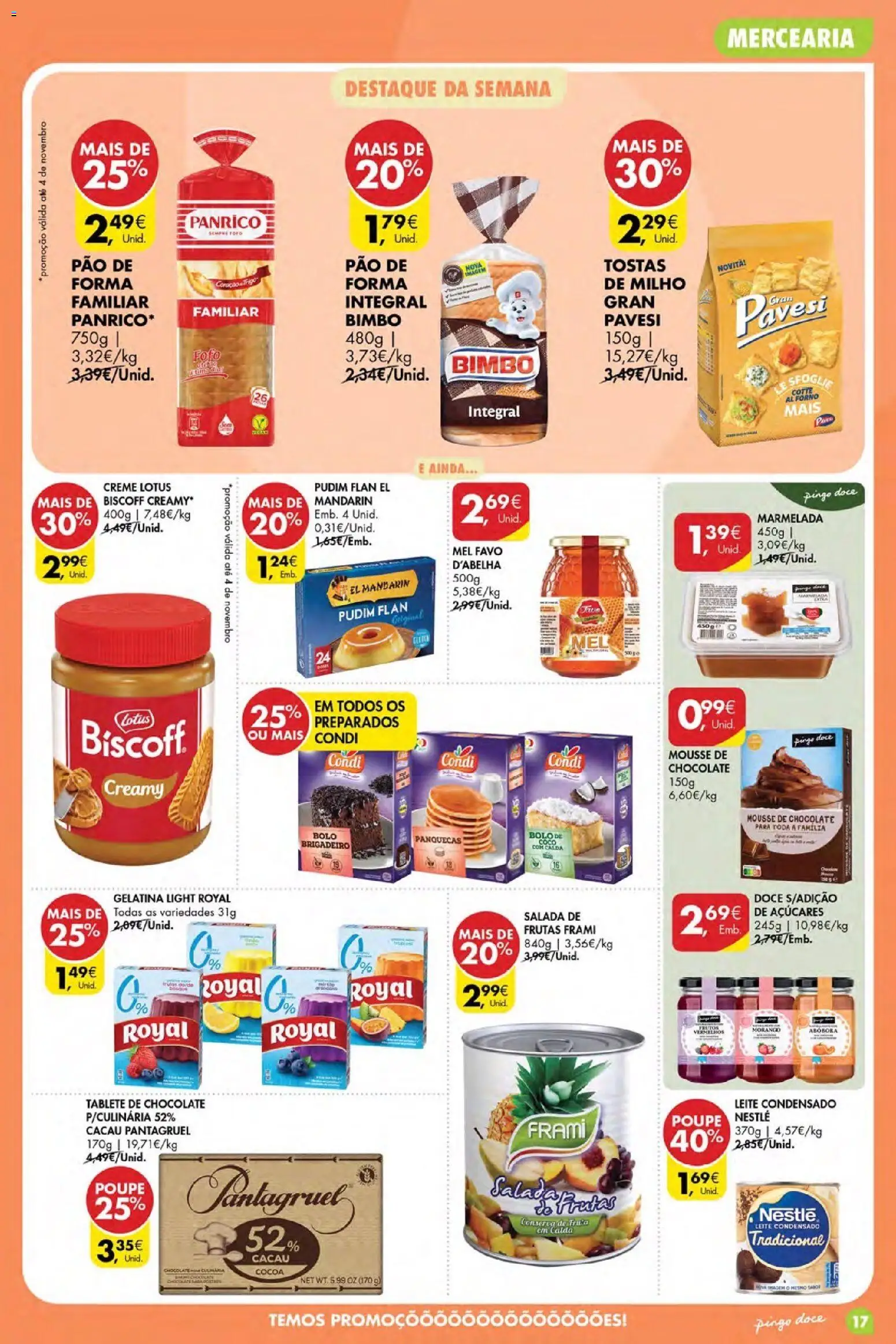 Pingo Doce folheto Poupe Esta Semana Açores │ válido de 22/10/2026 | Página: 17 | Produtos: Panquecas, Pudim, Chocolate, Creme