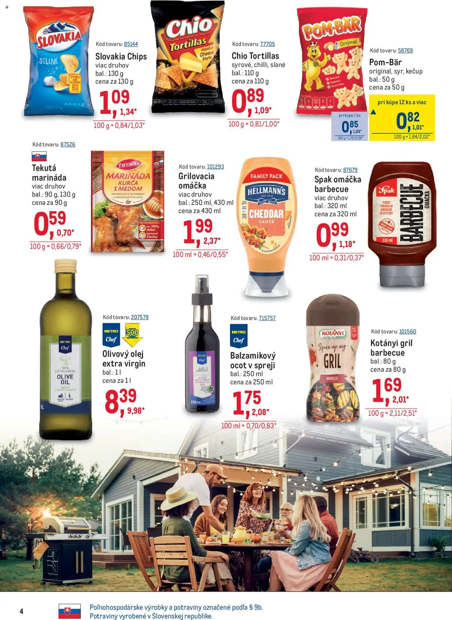 Nové Metro akcie – leták je platný od 06.05.2026 | Strana: 4 | Produkty: Gril, Olivový olej, Omáčka, Ocot