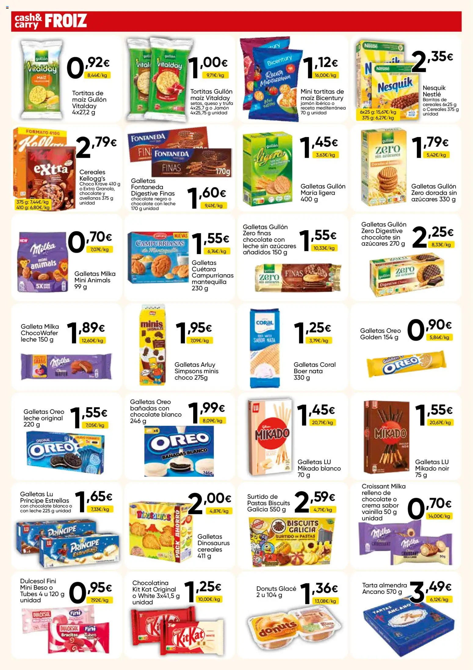 Froiz - Folleto Cash │ válido desde el 23/07/2026 | Página: 4 | Productos: Croissant, Cereales, Chocolate con leche, Donuts