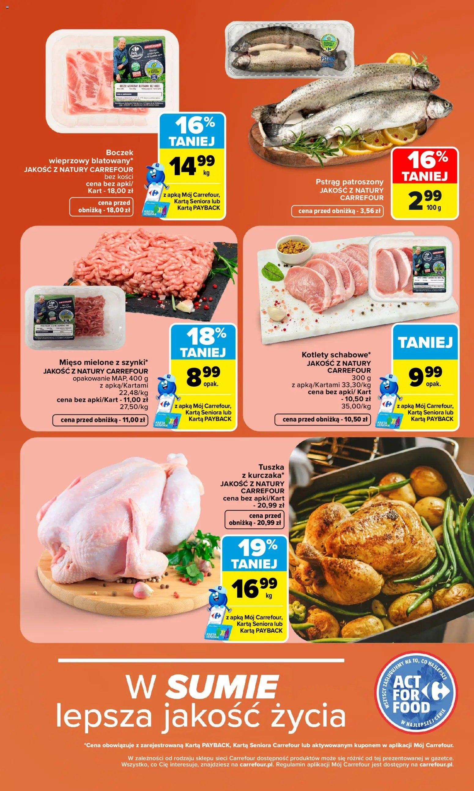Carrefour gazetka - Weź to na świeżo od 21.09.2026 | Strona: 4 | Produkty: Karta, Boczek wieprzowy, Boczek, Kotlety