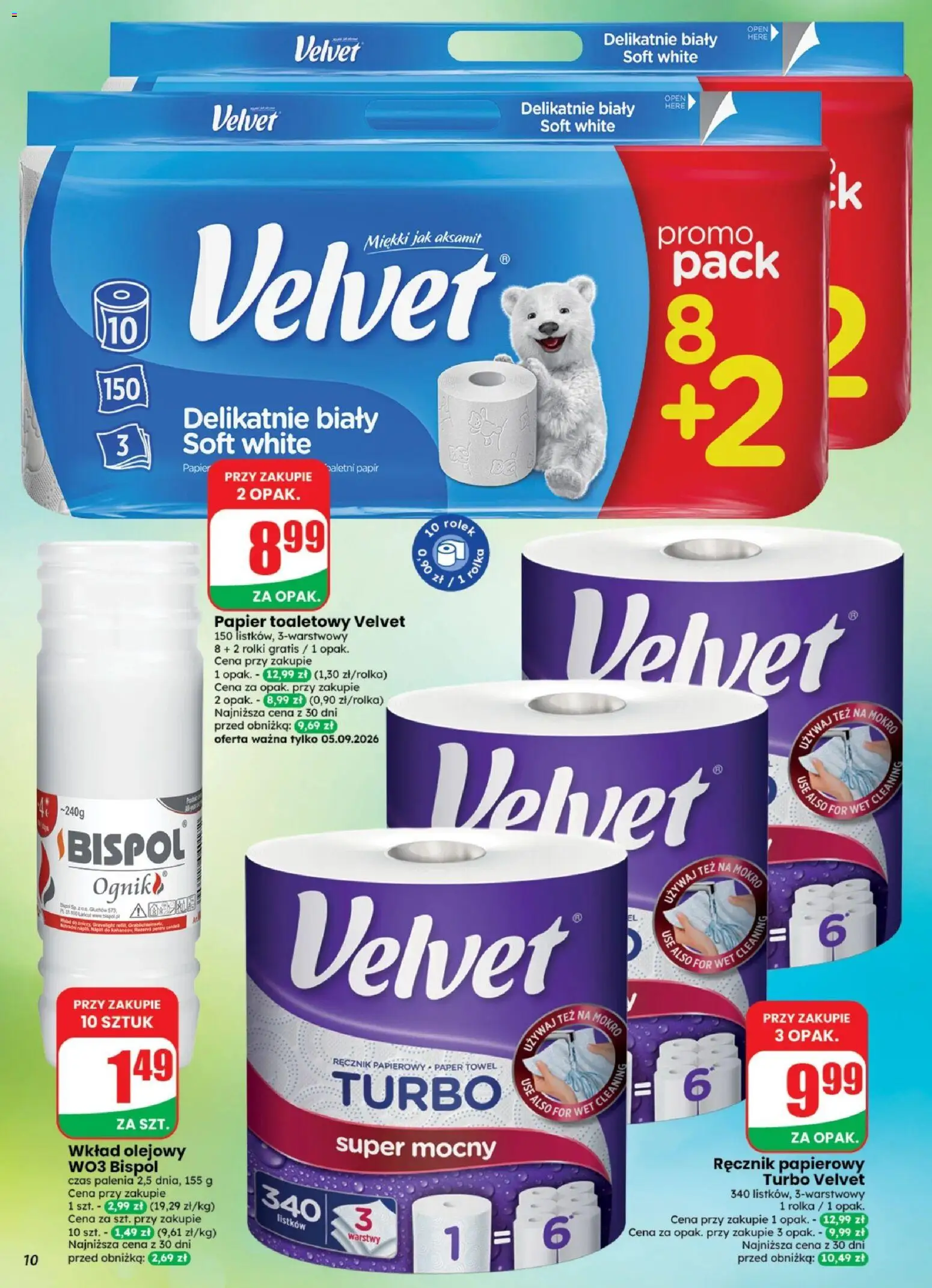 Dino gazetka - Weekendowe Okazje od 04.09.2026 | Strona: 10 | Produkty: Papier toaletowy, Rolki, Ręcznik papierowy