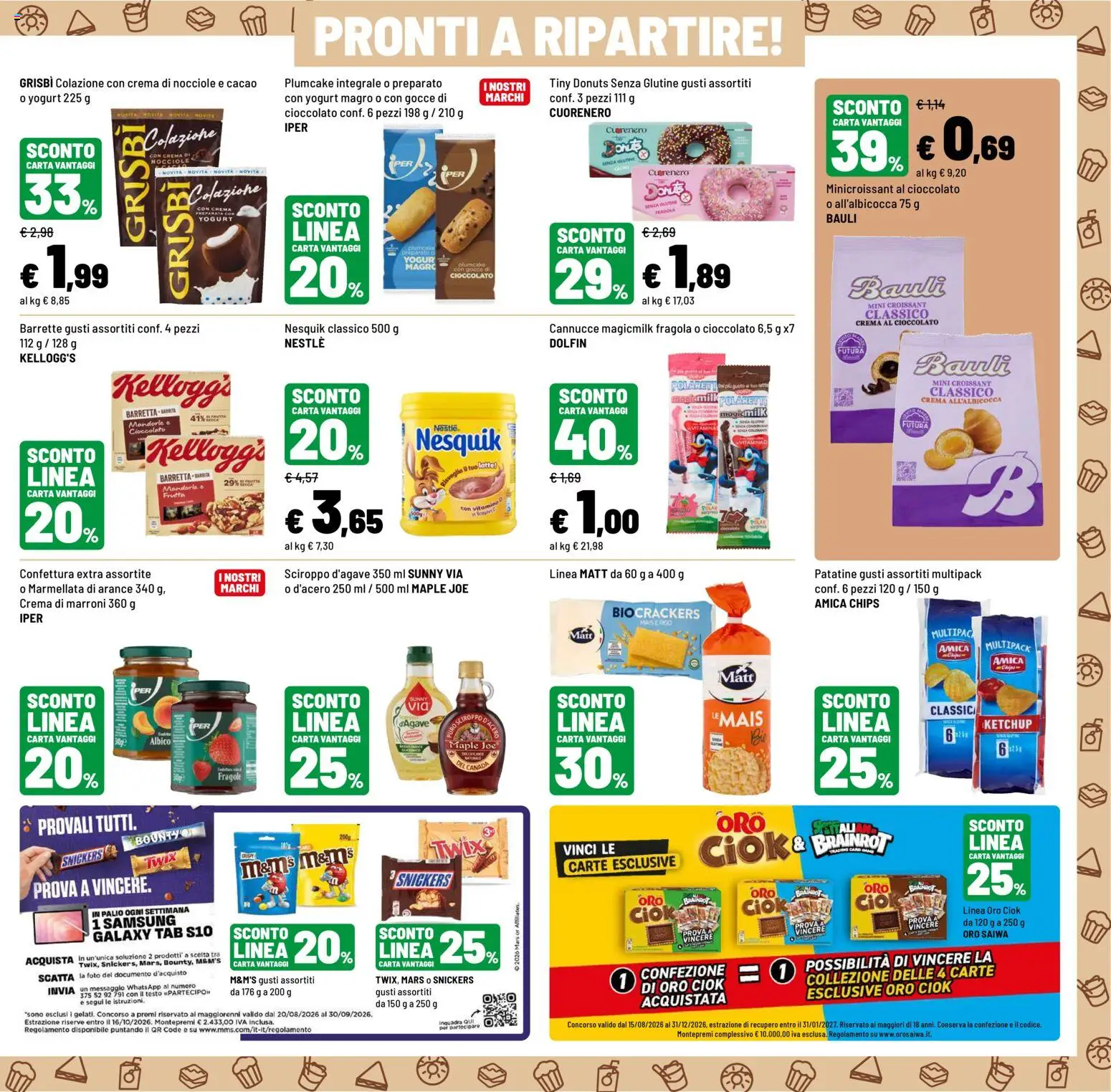 Volantino Iper del 31/08/2026 | Pagina: 33 | Prodotti: Senza glutine, Patatine, Yogurt magro, Crema al cioccolato