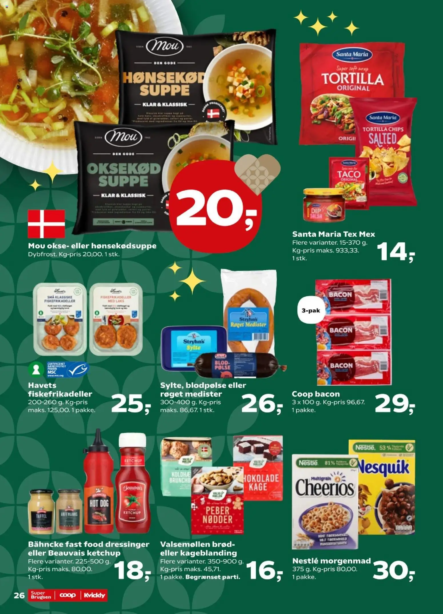 Kvickly tilbudsavis – gyldig fra 30/10/2026 | Side: 30 | Produkter: Brød, Fiskefrikadeller, Bacon, Taco
