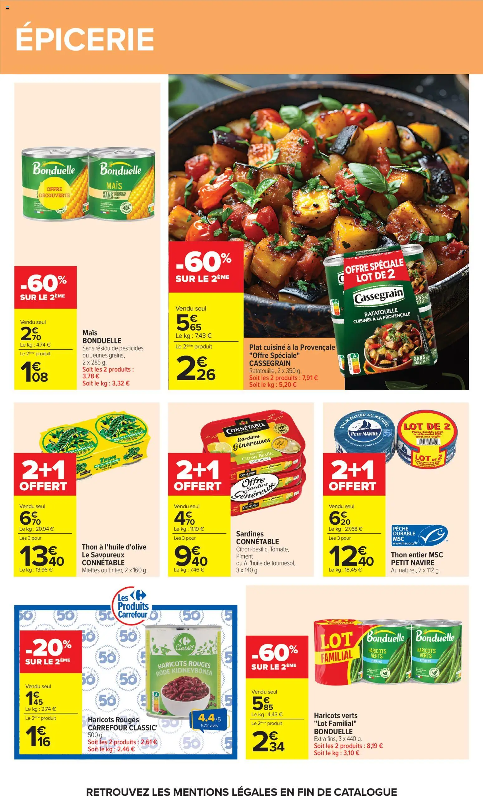 {H1} | Page: 39 | Produits: Thon, Table, Haricots rouges, Piment