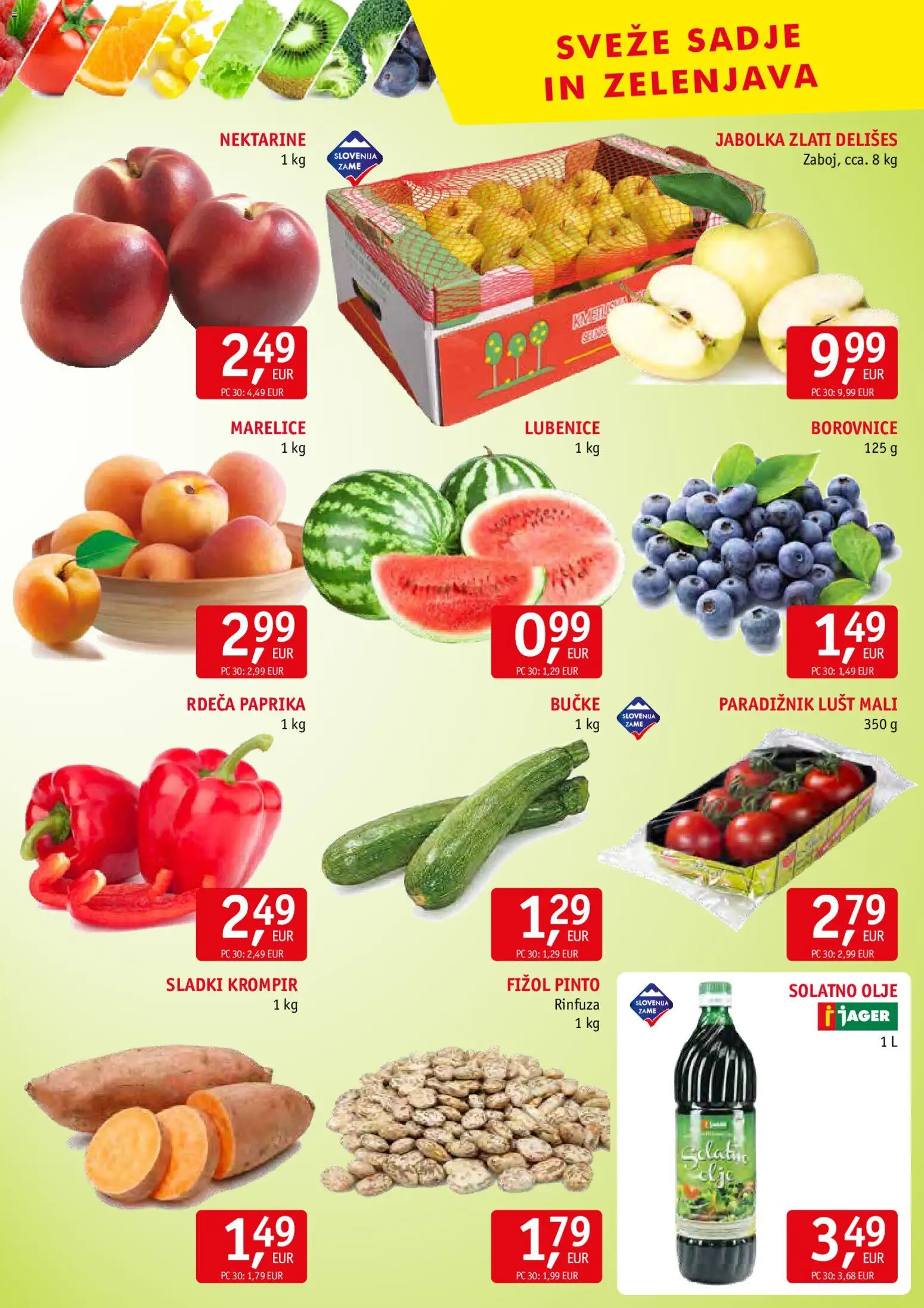 Novi Jager katalog ponudbe – veljaven od 03.06.2026 | Stran: 8 | Izdelki: Olje, Paradiznik, Krompir, Zelenjava