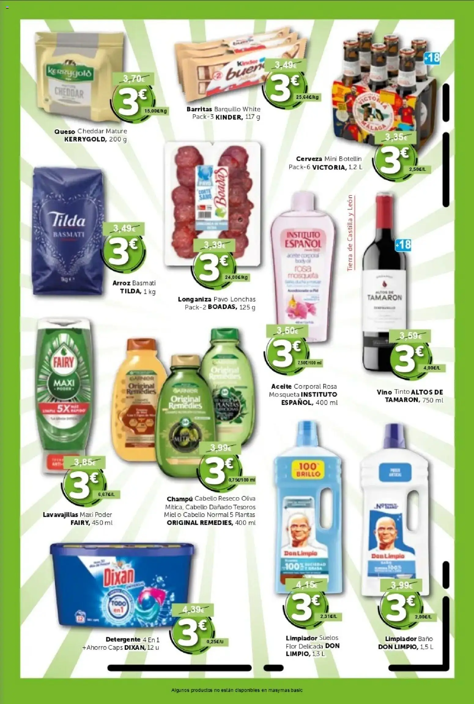 Masymas folleto │ válido desde el 21/08/2026 | Página: 4 | Productos: Queso Cheddar, Aceite corporal, Lavavajillas, Baño