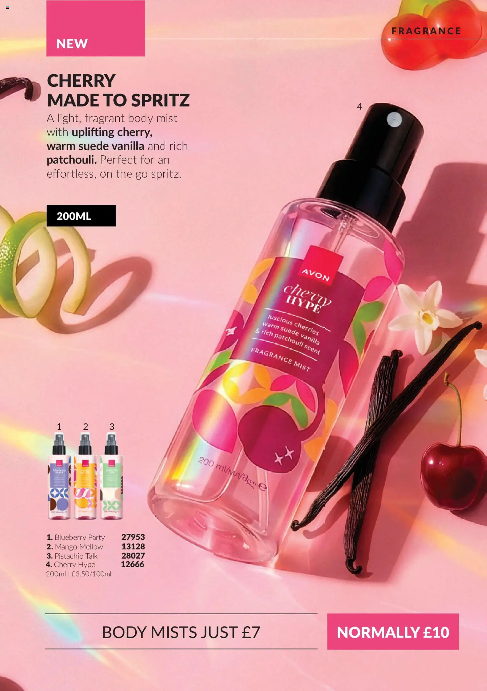 {H1} | Page: 85 | Products: Fragrance, Mango, Blueberry, Vanilla