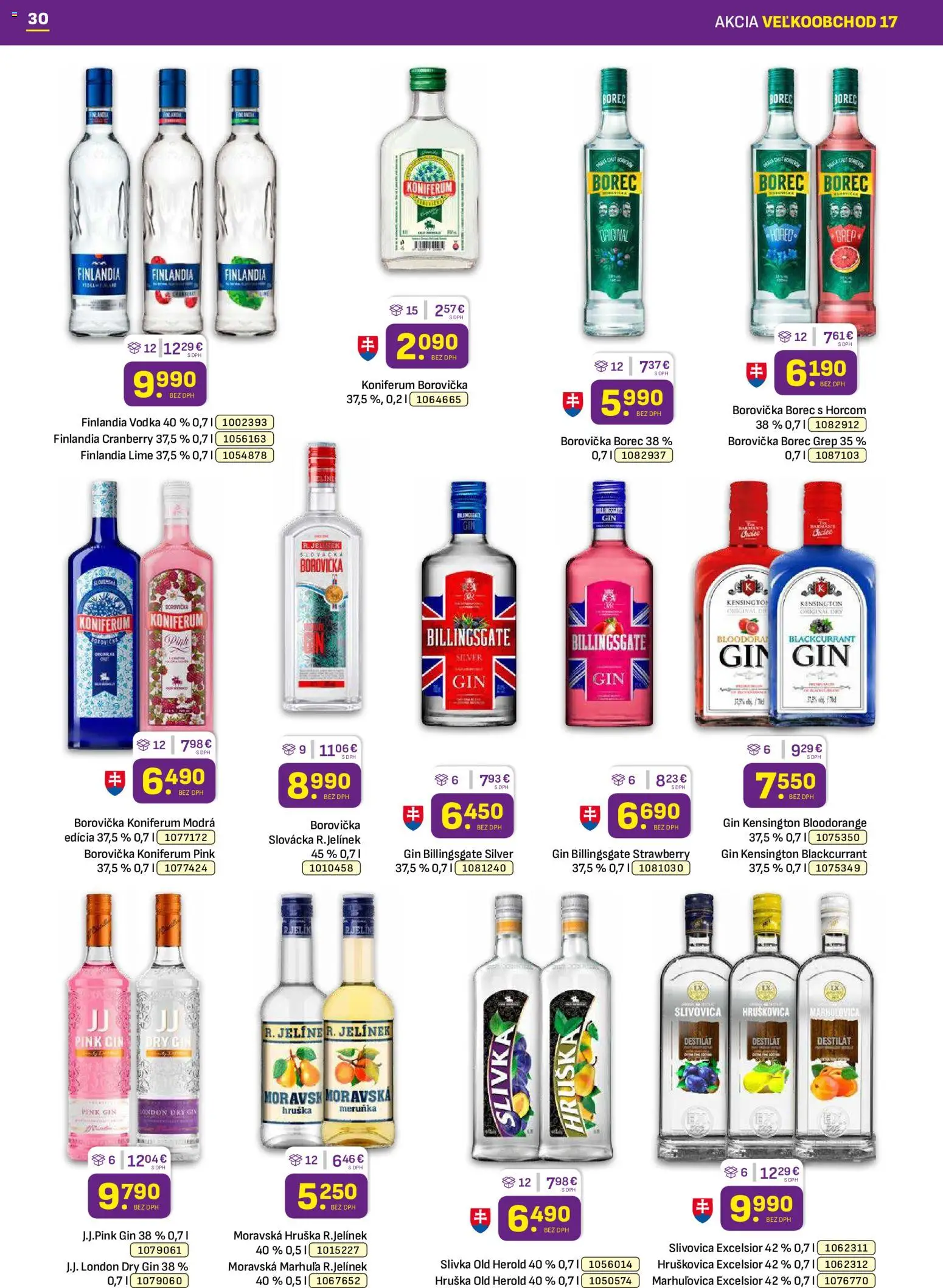 Nové Libex akcie – leták je platný od 24.08.2026 | Strana: 30 | Produkty: Finlandia Vodka, Koniferum, Vodka, Finlandia