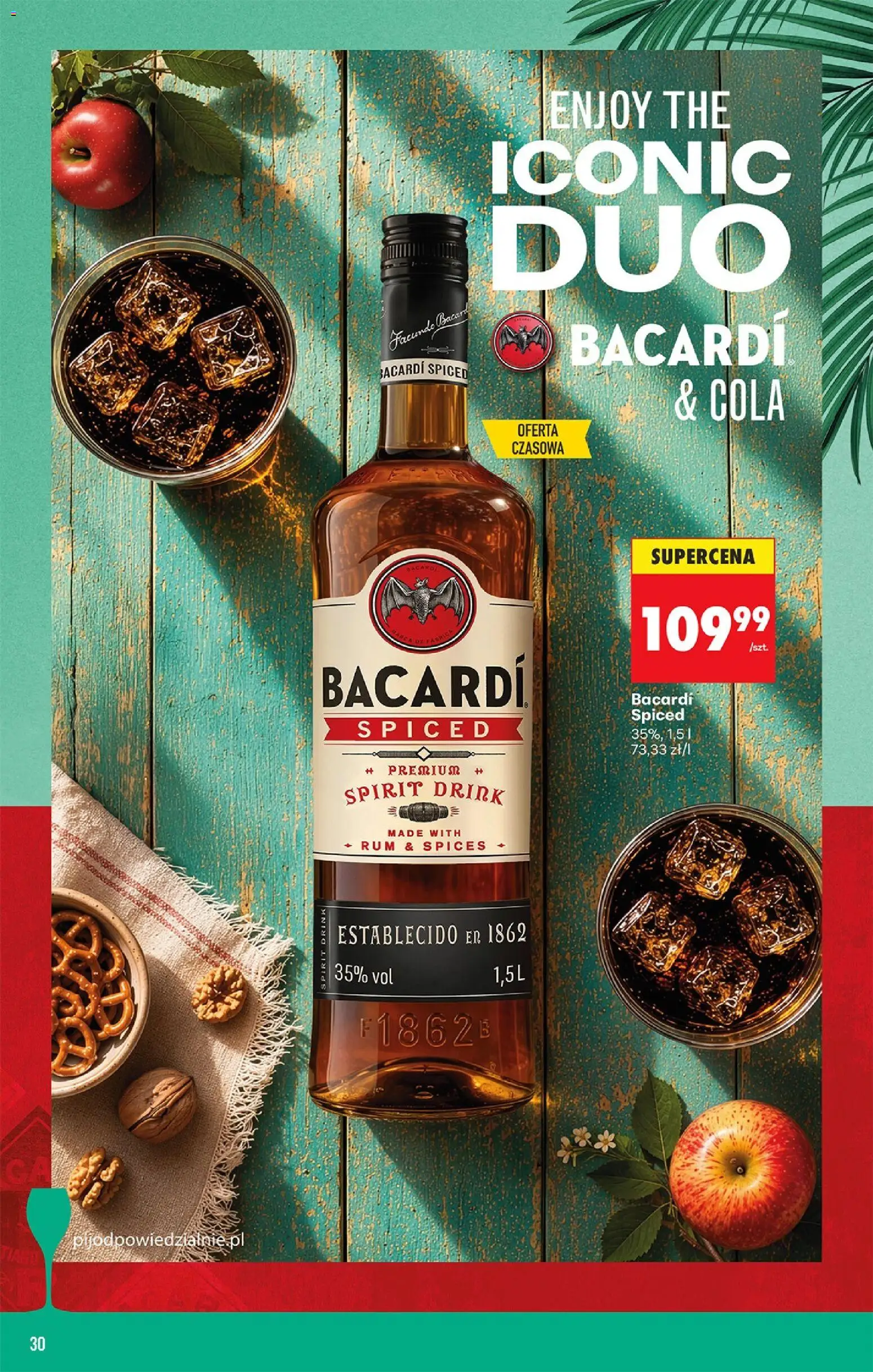 Biedronka gazetka - Czas na toast od 24.08.2026 | Strona: 32 | Produkty: Bacardi, Bacardi spiced, Rum