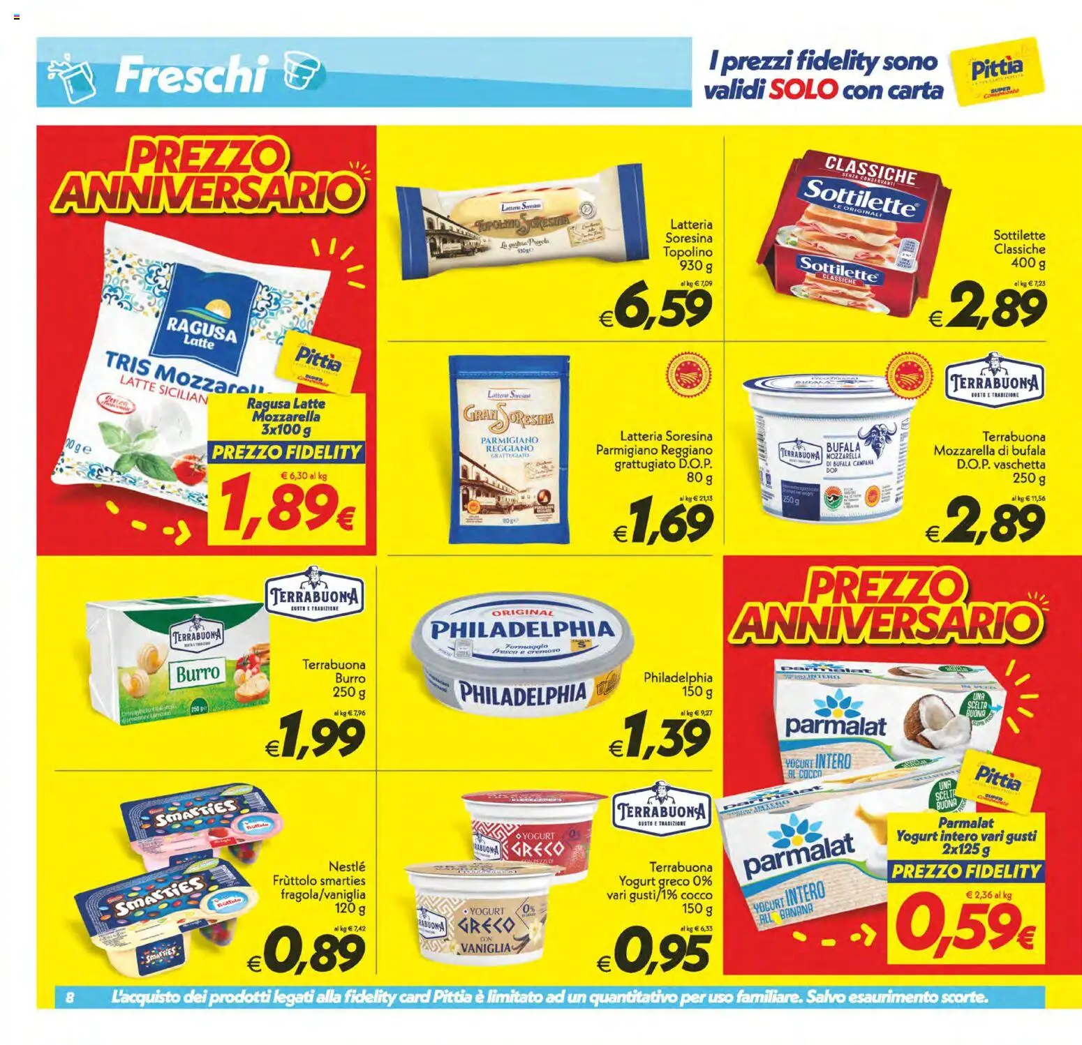 Volantino SuperConveniente del 02/10/2026 | Pagina: 8 | Prodotti: Vaniglia, Yogurt greco, Yogurt, Parmigiano