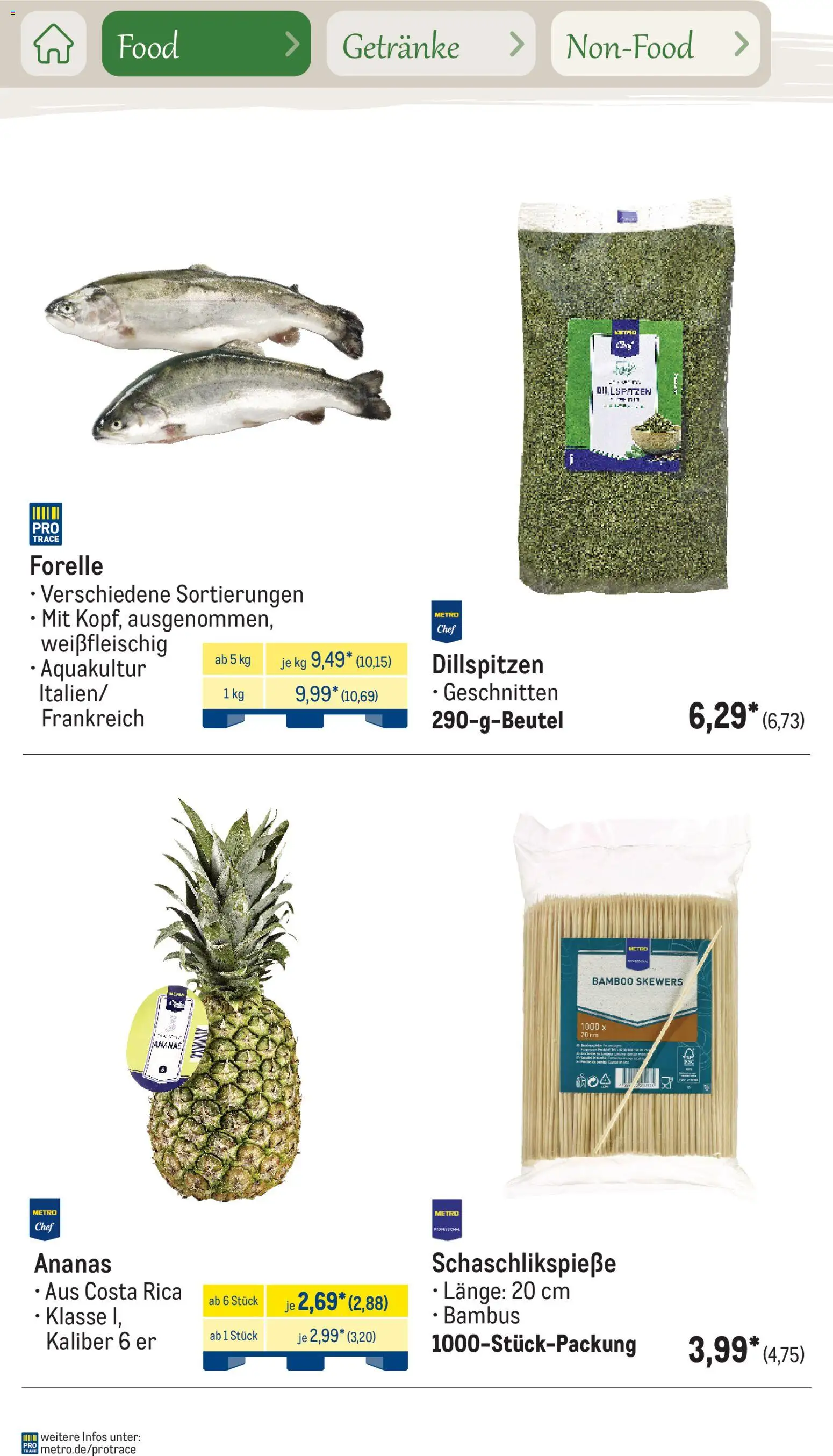 Metro Saisonkatalog Outdoor Dining – gültig ab 01.06.2026 | Seite: 13 | Produkte: Ananas