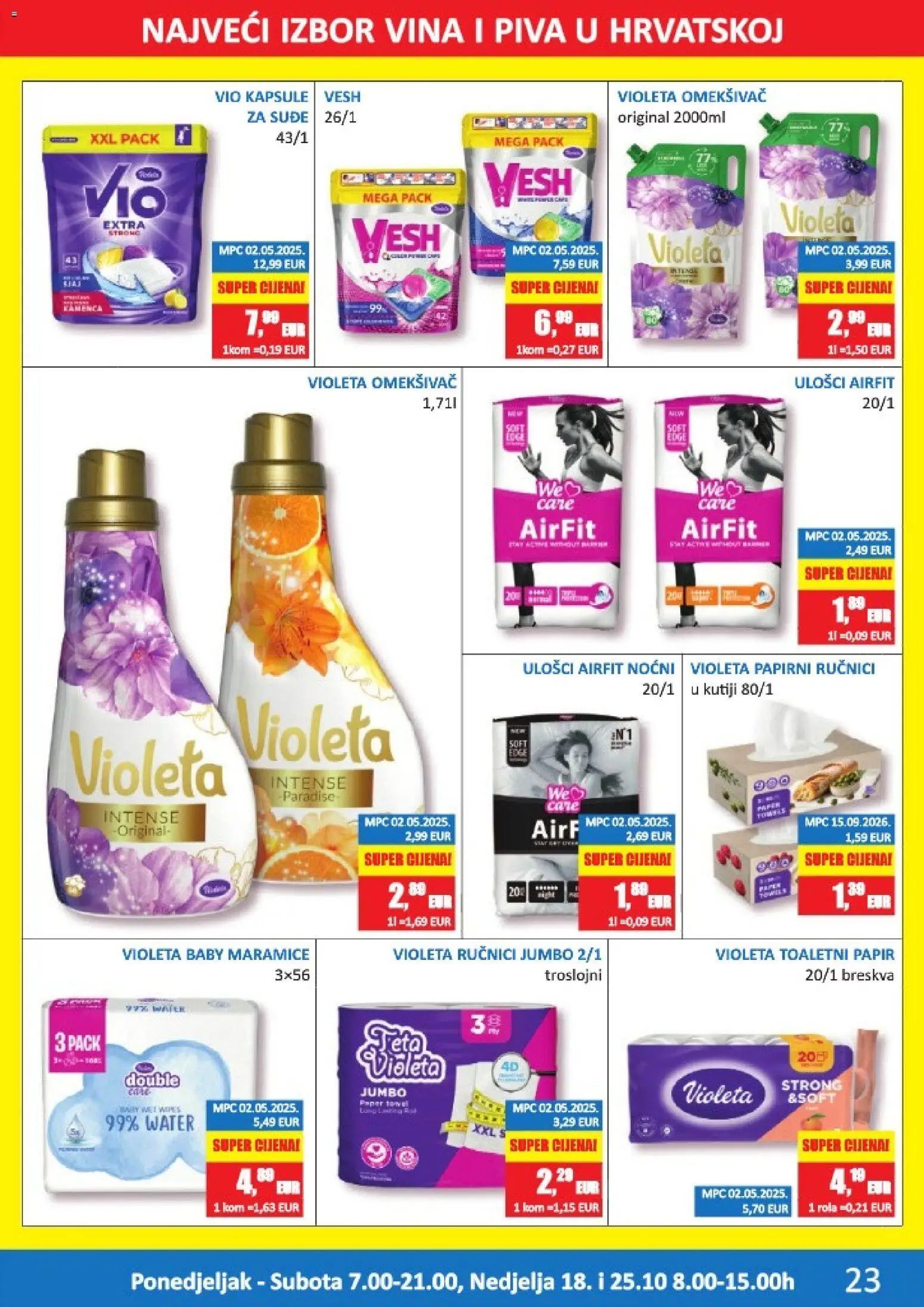 Vrutak katalog | vrijedi od 12.10.2026 | Stranica: 23 | Proizvodi: Maramice, Toaletni papir, Breskva, Violeta