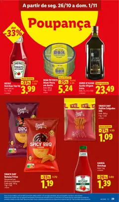 Pré-visualização SNACK DAY Batatas Fritas, Disponível em diversas variedades Cada emb. 150 g válido de 26/10/2026 | Página: 29