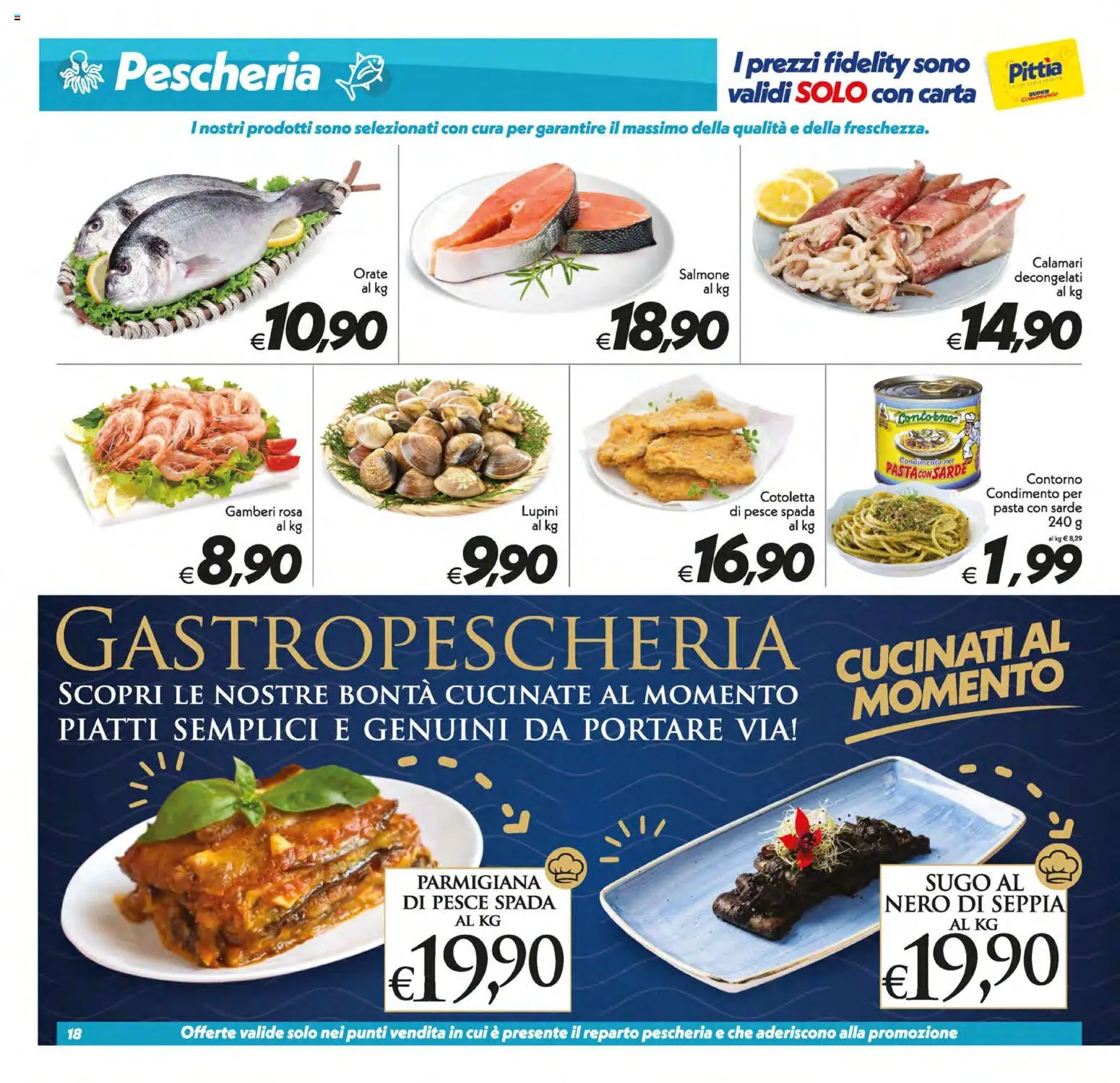 Volantino SuperConveniente del 10/07/2026 | Pagina: 18 | Prodotti: Salmone, Pesce, Pasta, Sugo