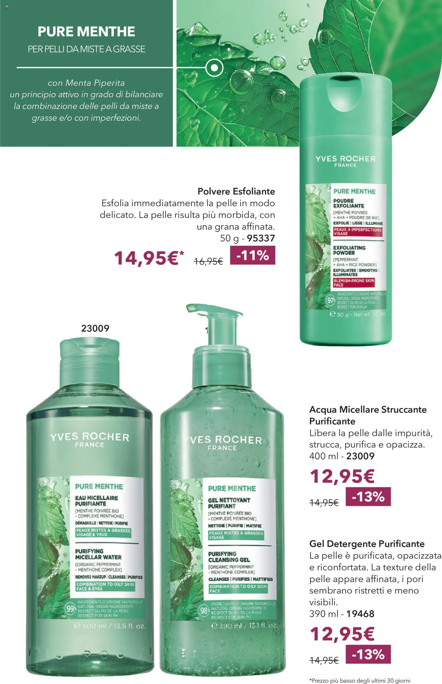 Volantino Yves Rocher del 20/10/2026 | Pagina: 30 | Prodotti: Detergente, Acqua, Basso, Menta