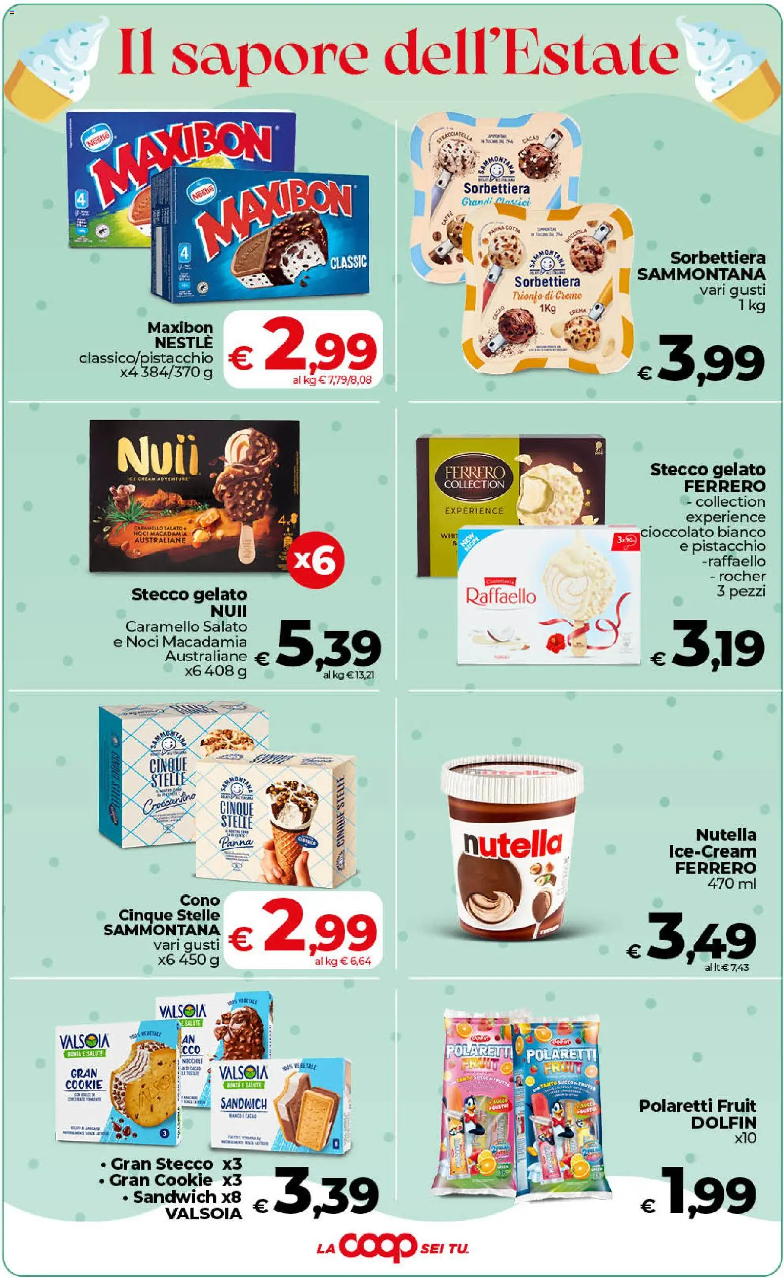 Volantino COOP del 31/07/2026 | Pagina: 23 | Prodotti: Cioccolato, Panna, Gelato, Noci