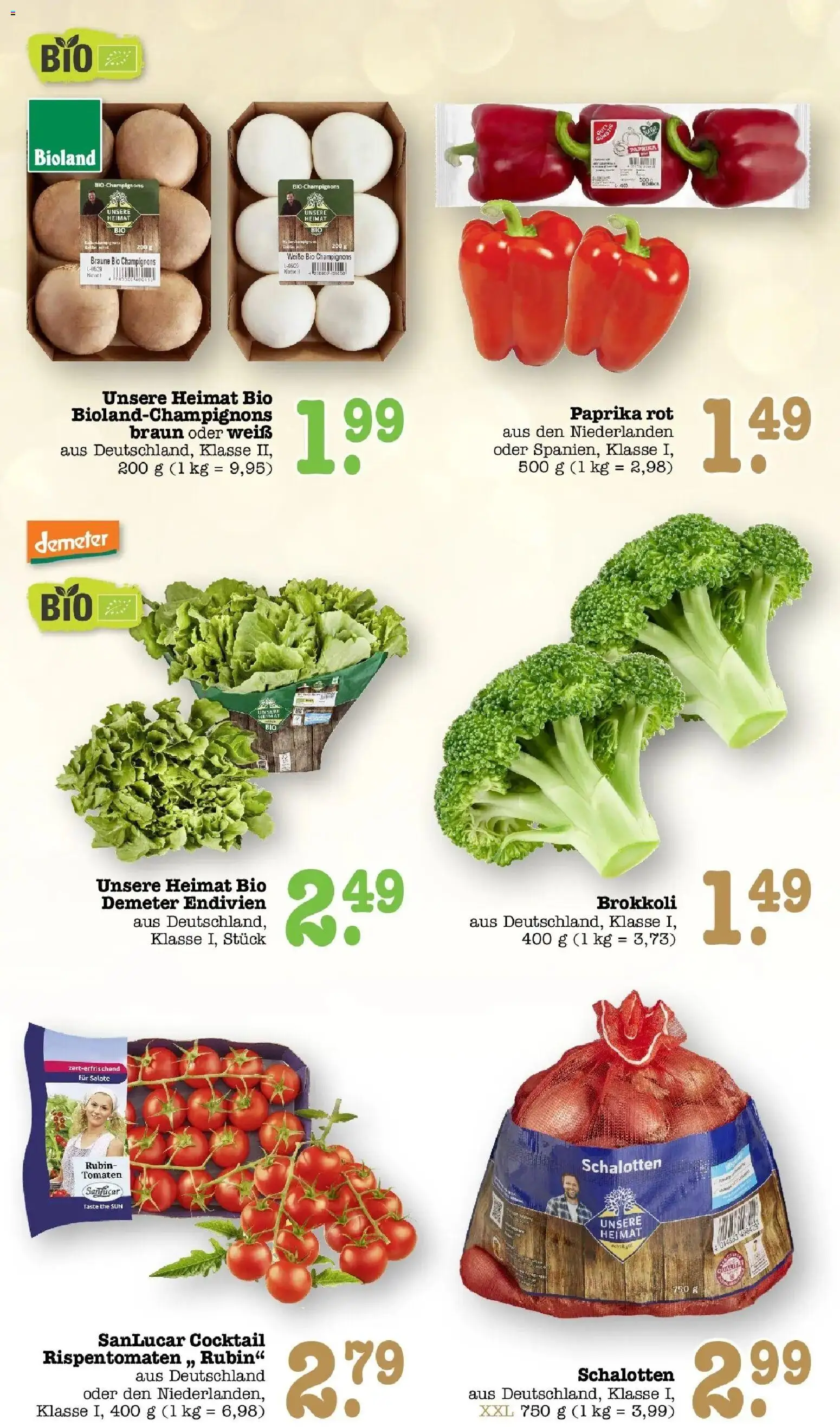 Edeka Prospekt Wörth Am Rhein (ab 21.09.2026) » Angebote Online | Seite: 21 | Produkte: Paprika rot, Tomaten, Champignons, Paprika