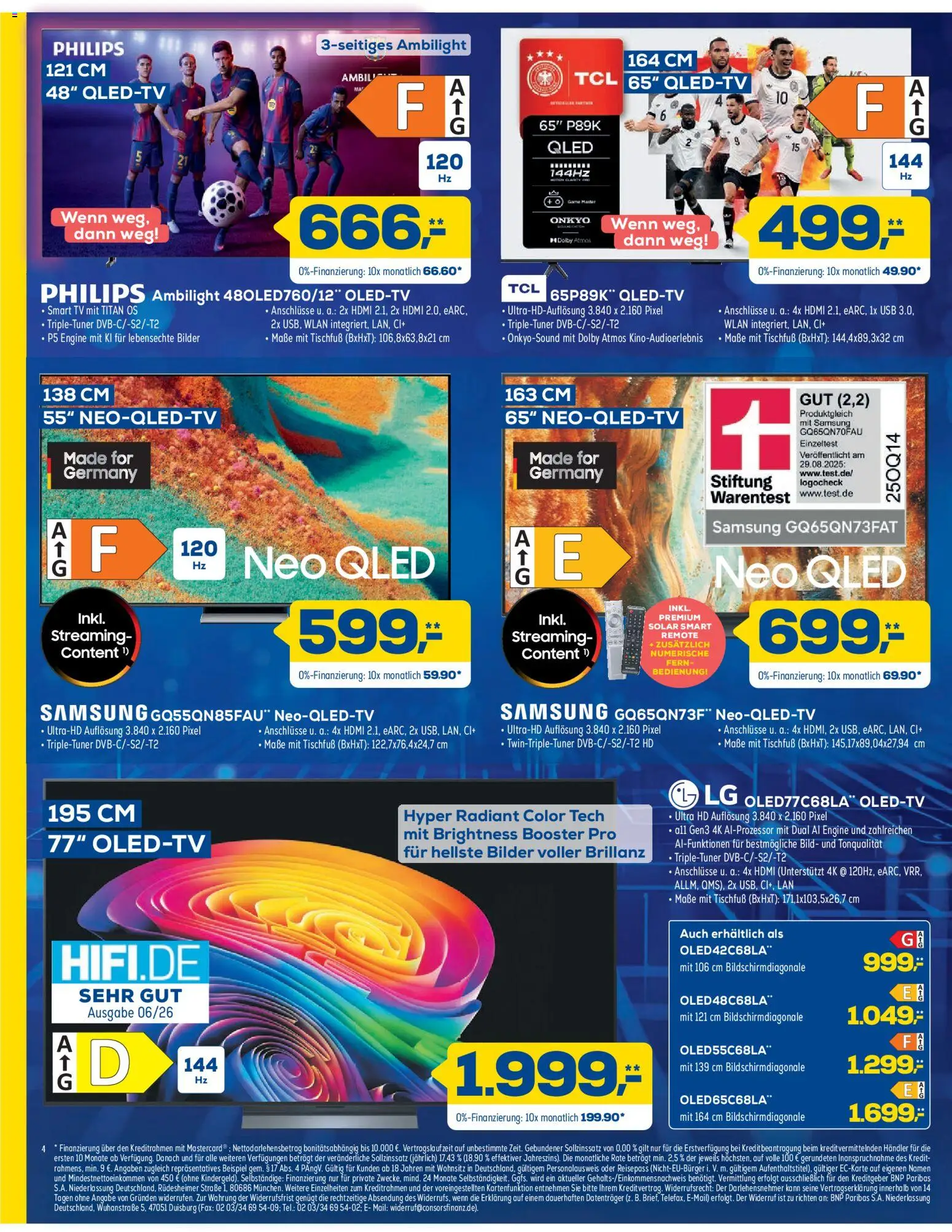 Euronics Prospekt – gültig ab 12.09.2026 | Seite: 4 | Produkte: LG, USB, Samsung, Smart TV