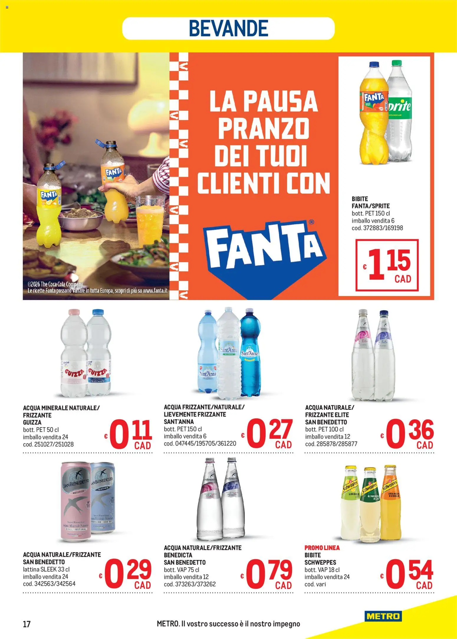 Volantino Metro del 11.06.2026 | Pagina: 17 | Prodotti: Limone, The, Fanta, Acqua minerale