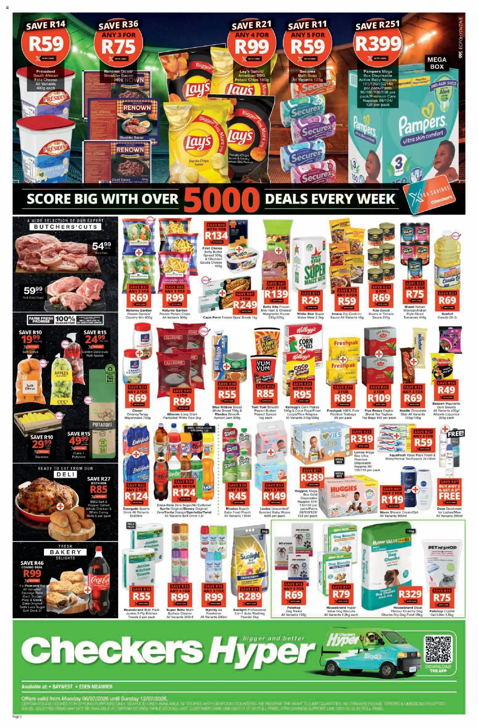 New Checkers catalogue – valid from 06/07/2026 | Page: 2 | Products: Powder, Dog biscuits, Seafood, Dog food
