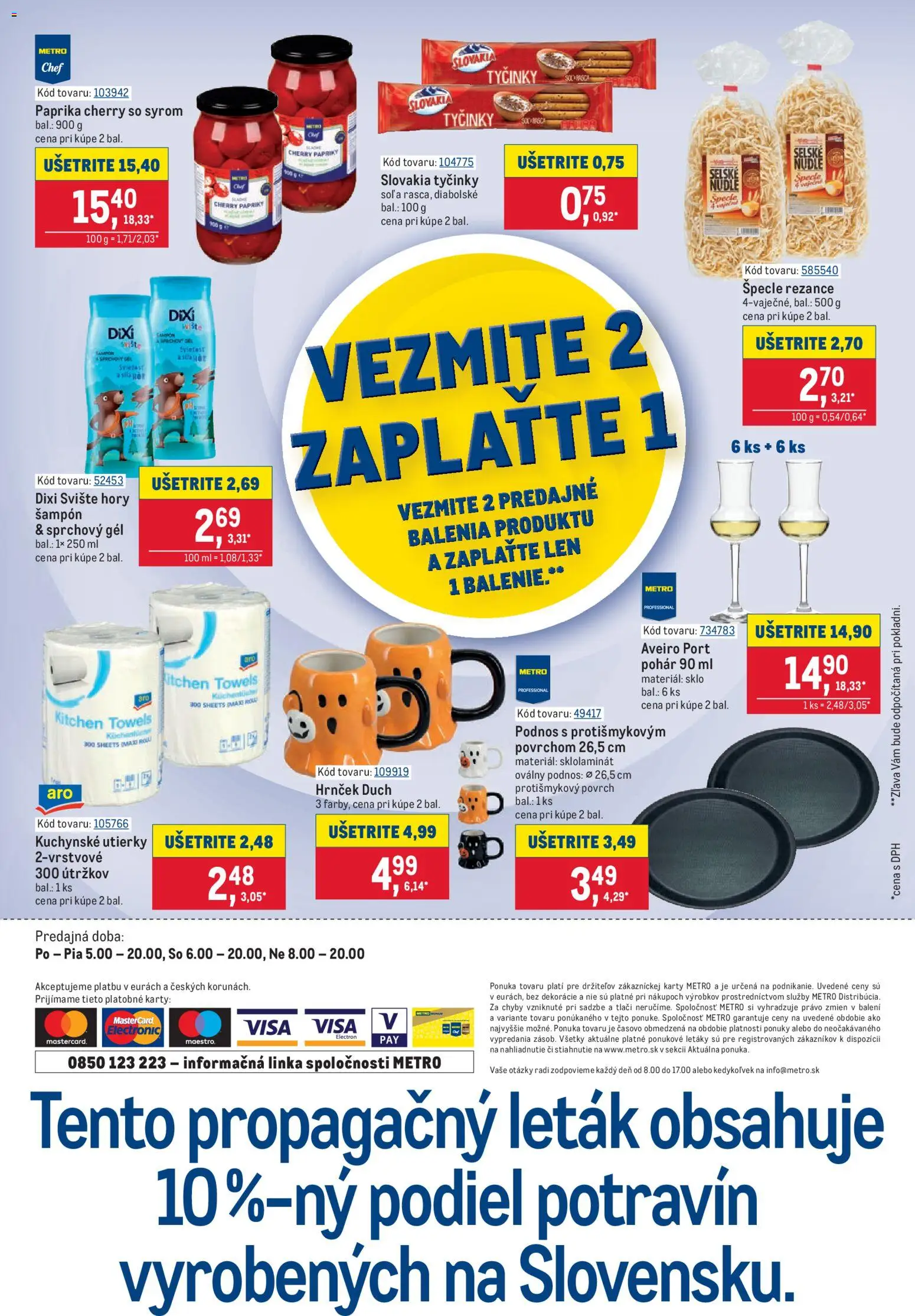 Nové Metro akcie – leták je platný od 23.09.2026 | Strana: 2 | Produkty: Šampón, Sprchový gél, Kuchynské utierky, Utierky
