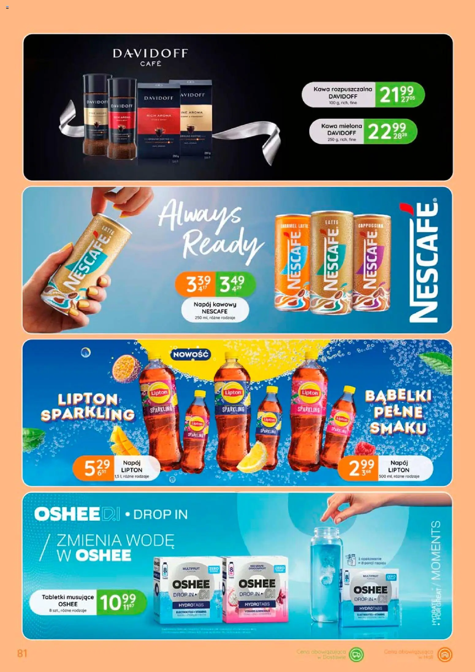 Eurocash gazetka od 17.09.2026 | Strona: 81 | Produkty: Nescafe, Tabletki musujące, Kawa, Kawa mielona