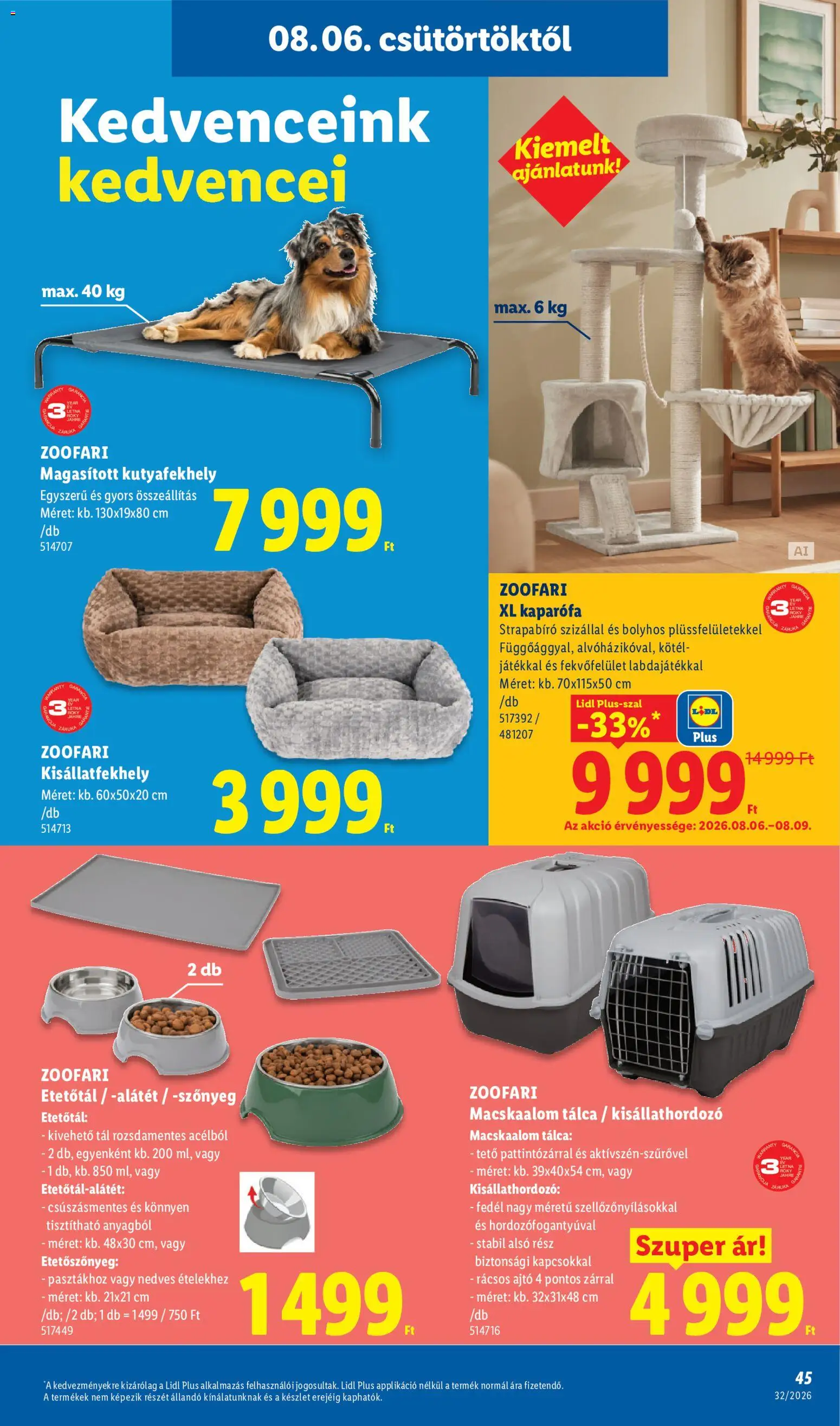 Lidl akciós ujság - amely érvényes a következő dátumtól: 2026.08.06. | Oldal: 45 | Termékek: Kötél, Ajtó, Tálca, Szőnyeg