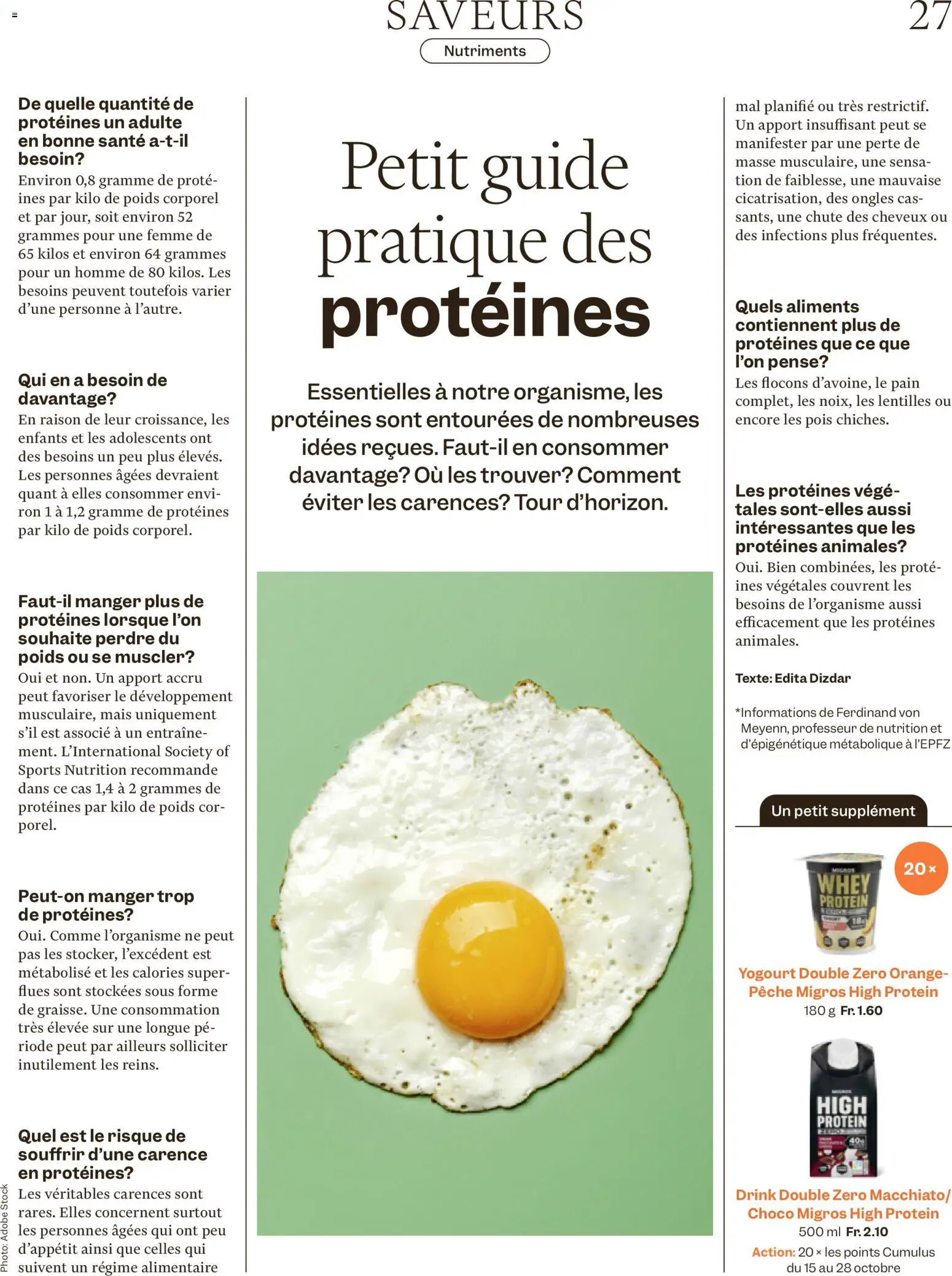 Migros aktionen Magazine FR – gültig ab 14.10.2026 | Seite: 27