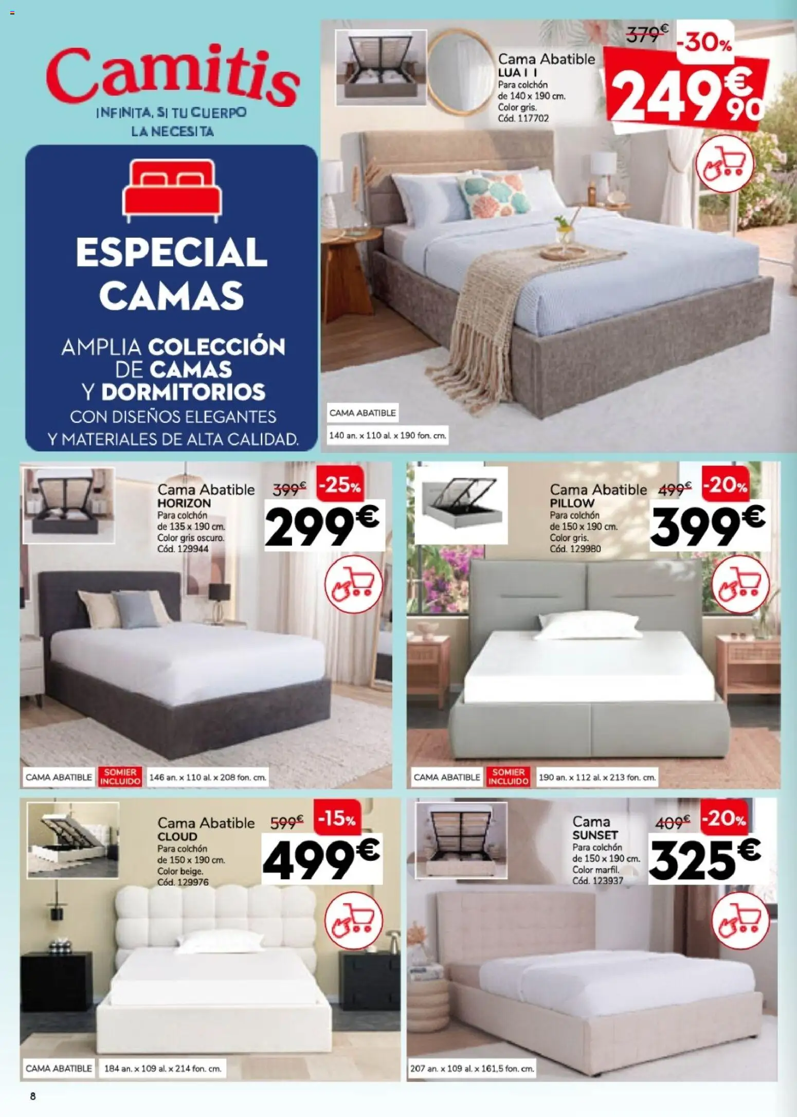 Conforama folleto │ válido desde el 30/07/2026 | Página: 8 | Productos: Somier, Colchon, Cama