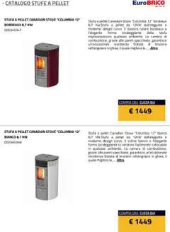 Anteprima del volantino Eurobrico Stufe a Pellet catalogo valido a partire dal 23.07.2025 | Pagina: 10 | Prodotti: Pellet, Stufa a pellet, Stufa
