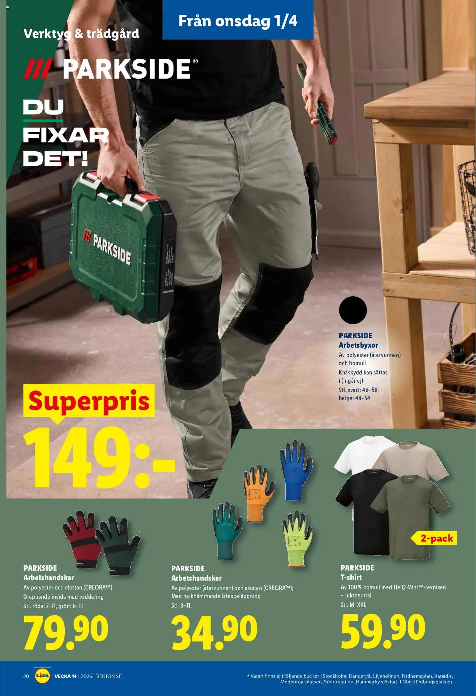 Lidl reklamblad aktuell från 01/04/2026 | Sida: 24 | Produkter: Arbetshandskar