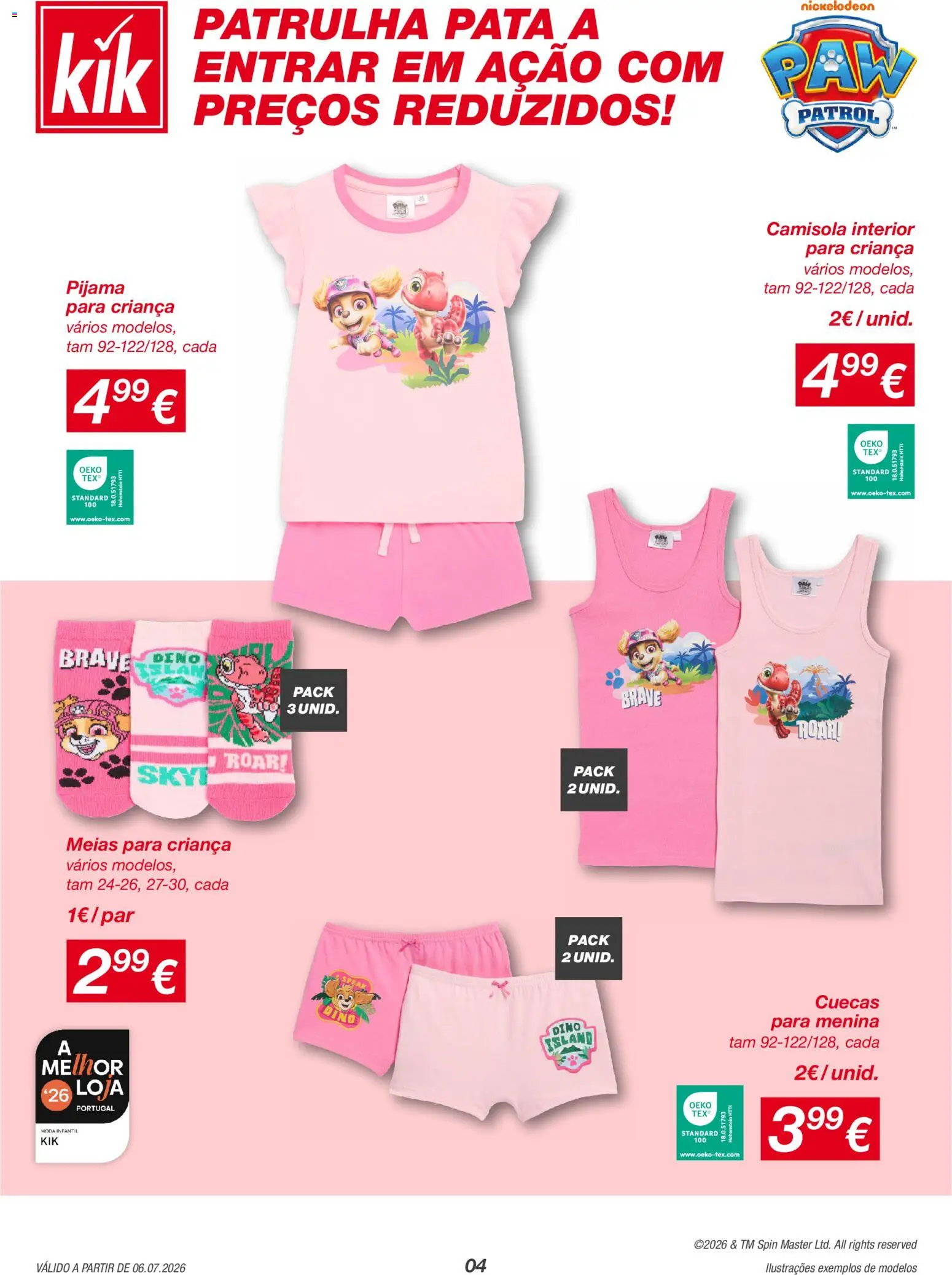 KIK folheto │ válido de 06/07/2026 | Página: 4 | Produtos: Camisola, Meias, Cuecas