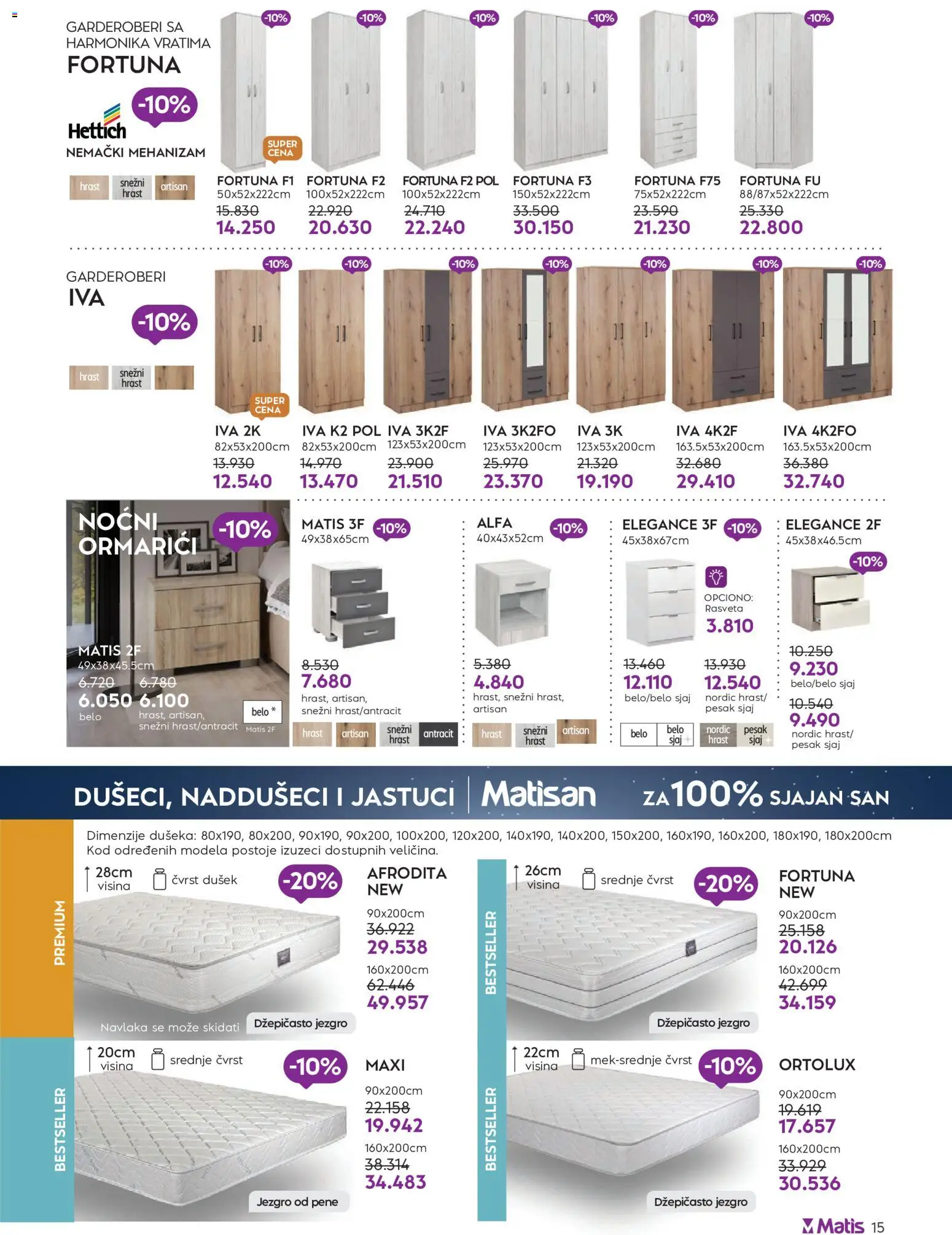 Matis katalog - važi od 19.10.2026 | Strana: 15 | Proizvode: Dušek, Naddušeci