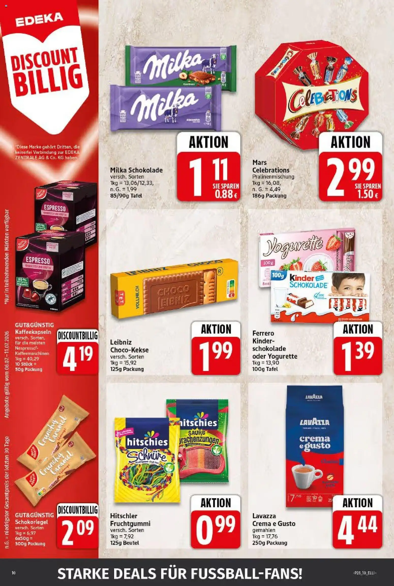 Elli Markt Prospekt Langenberg – gültig ab 06.07.2026 | Seite: 10 | Produkte: Lavazza, Schokolade, Milka, Mars