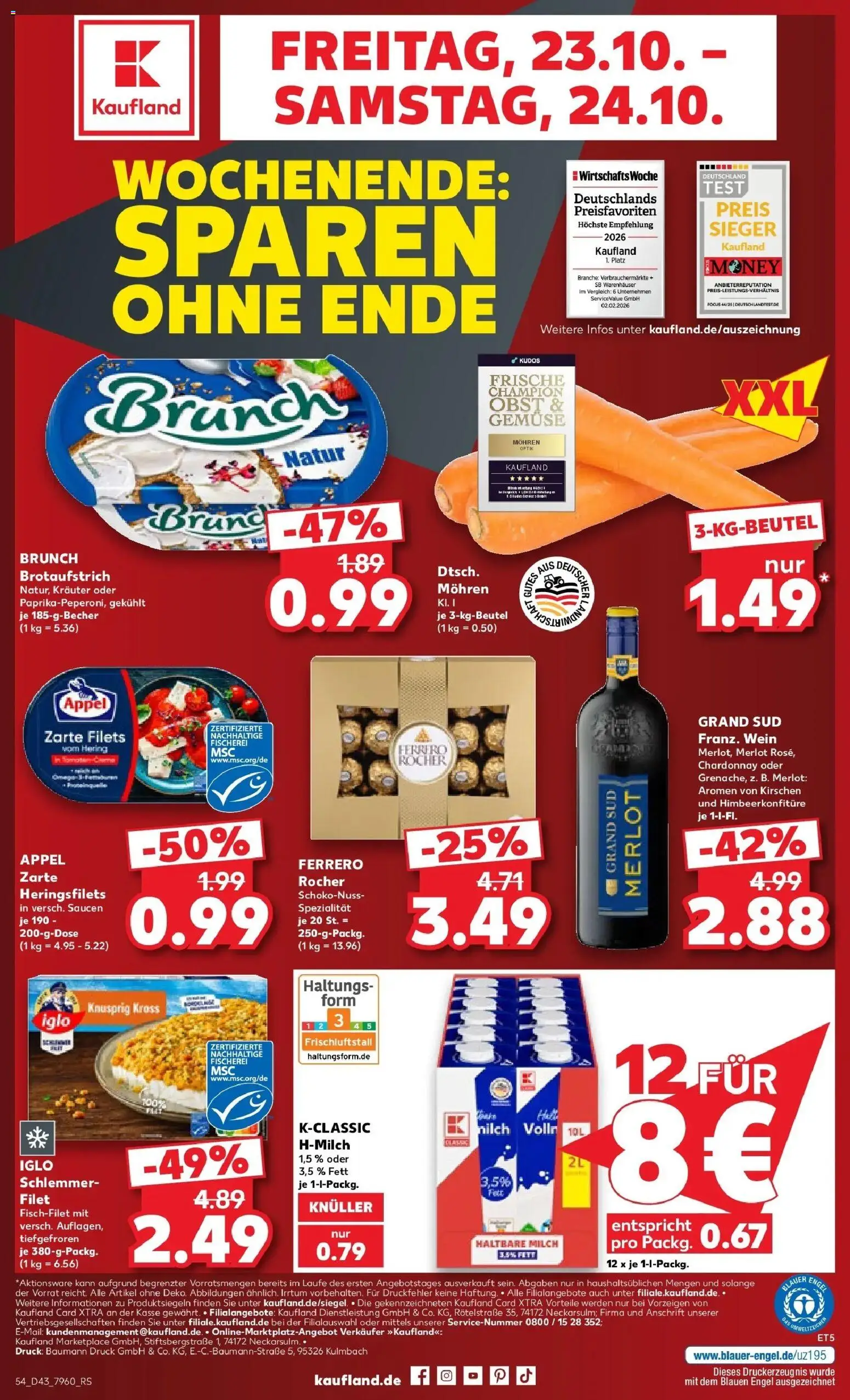 Prospekt Kaufland ab 19.10.2026 » Angebote Online zum Blättern | Seite: 58 | Produkte: Iglo, Haltbare milch, Gemüse, Grand sud