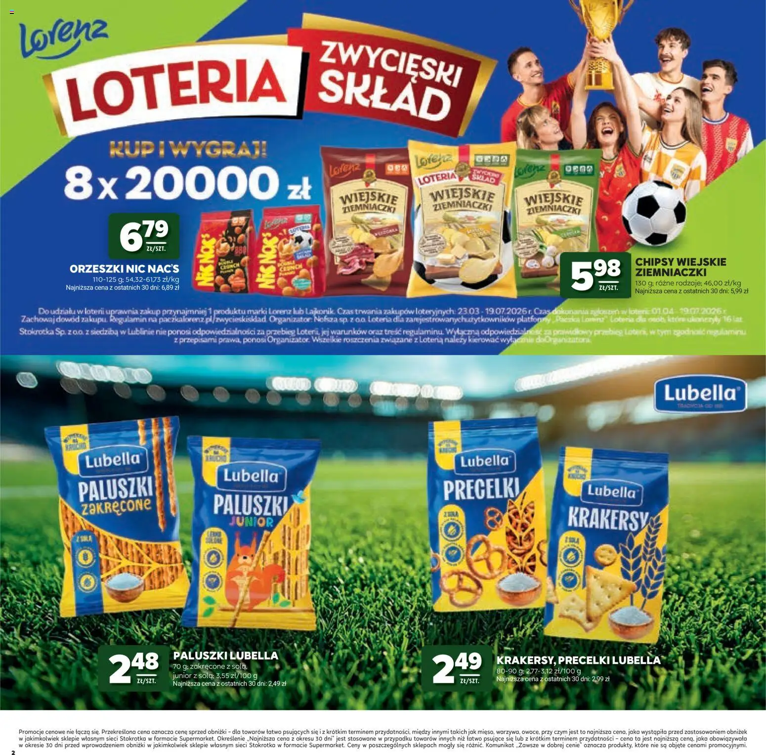 Stokrotka gazetka - Mistrzostwa Świata od 11.06.2026 | Strona: 2 | Produkty: Chipsy, Stokrotka, Ziemniaczki, Paluszki