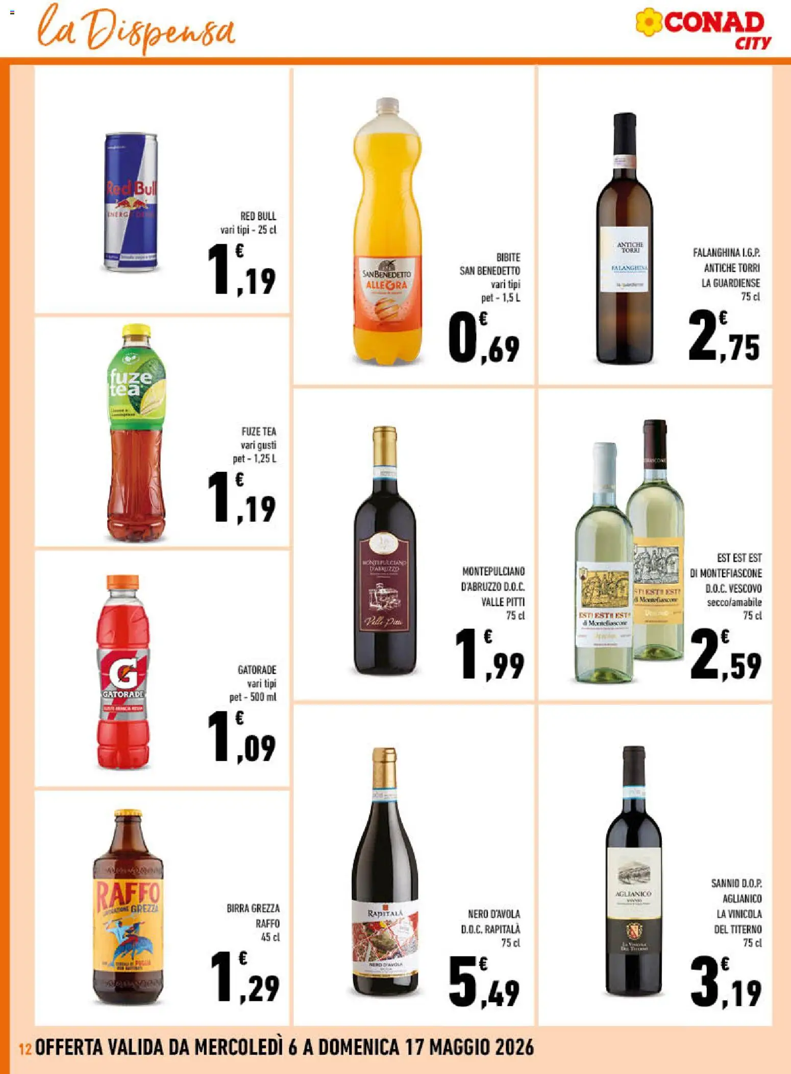 Volantino Conad del 06.05.2026 | Pagina: 12 | Prodotti: Birra, Bibite, Red Bull