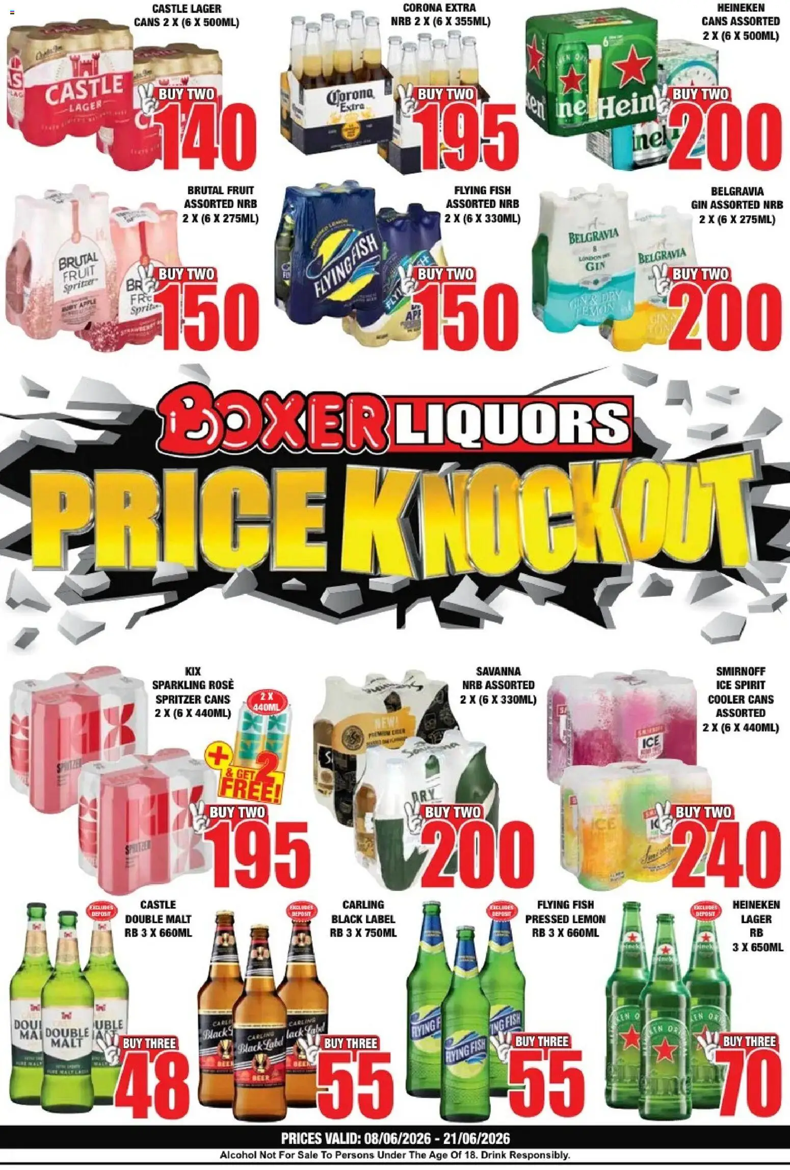 New Boxer catalogue – valid from 08.06.2026 | Page: 1 | Products: Cider, Cooler, Beer, Gin