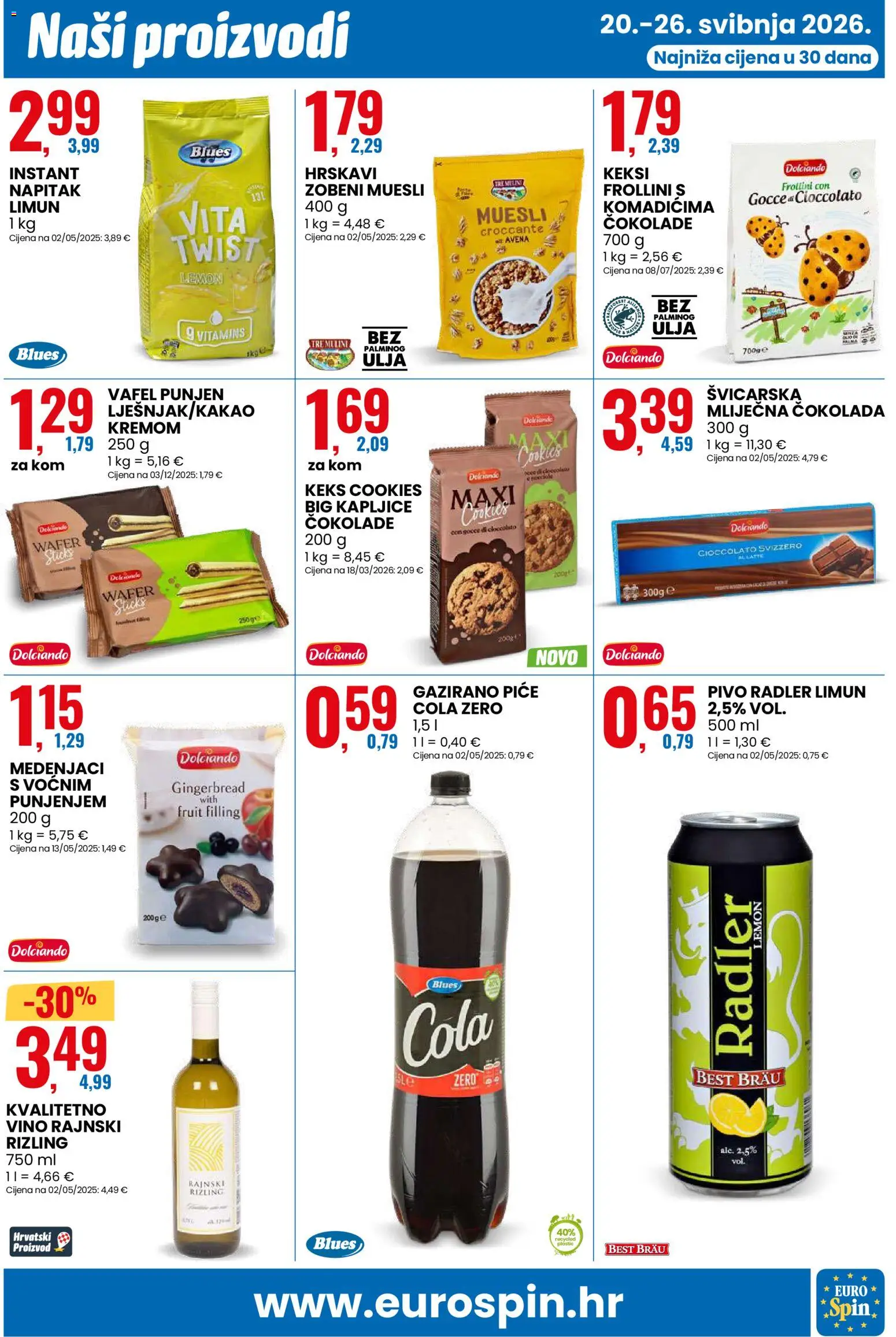 Eurospin katalog | vrijedi od 20.05.2026 | Stranica: 11 | Proizvodi: Radler, Keksi, Vino, Pivo