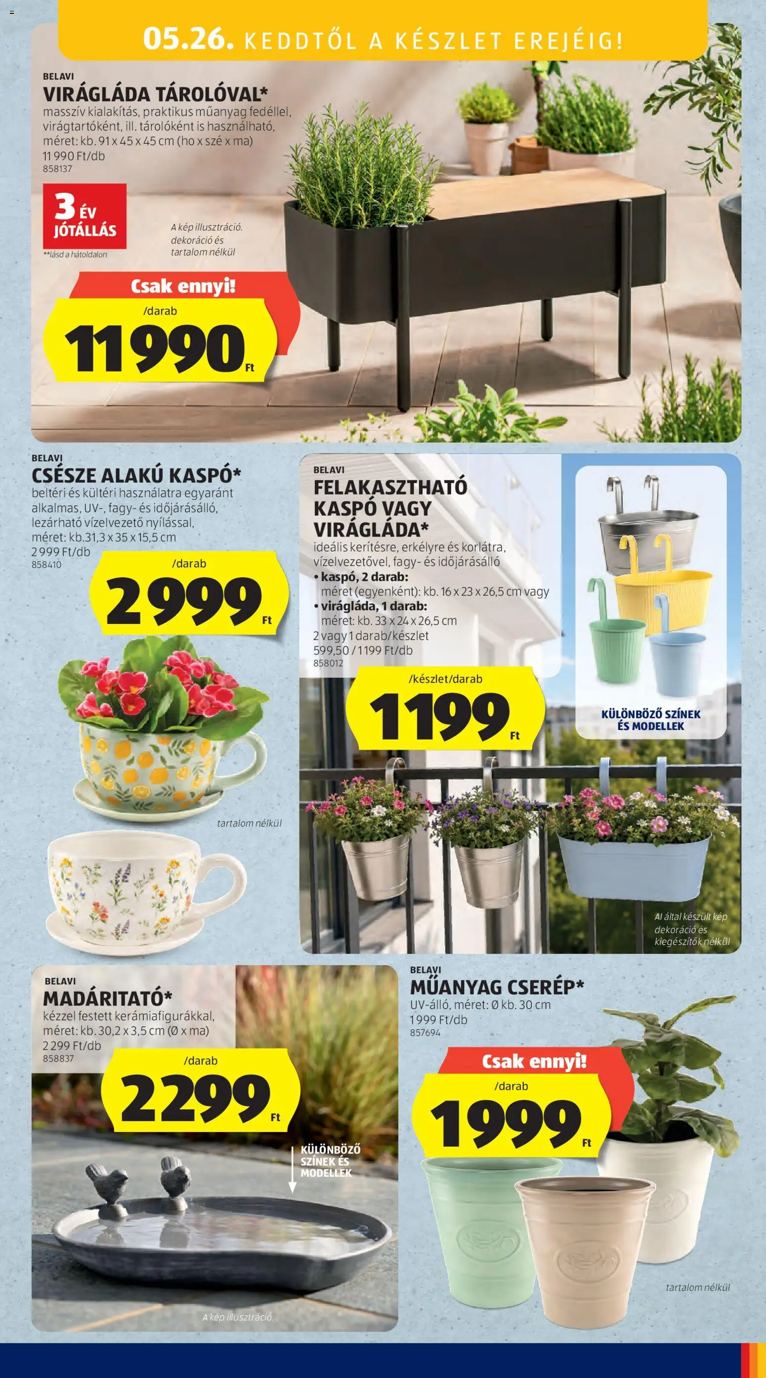 Aldi akciós ujság - amely érvényes a következő dátumtól: 21.05.2026 | Oldal: 17 | Termékek: Virágláda, Kaspó, Dekoráció