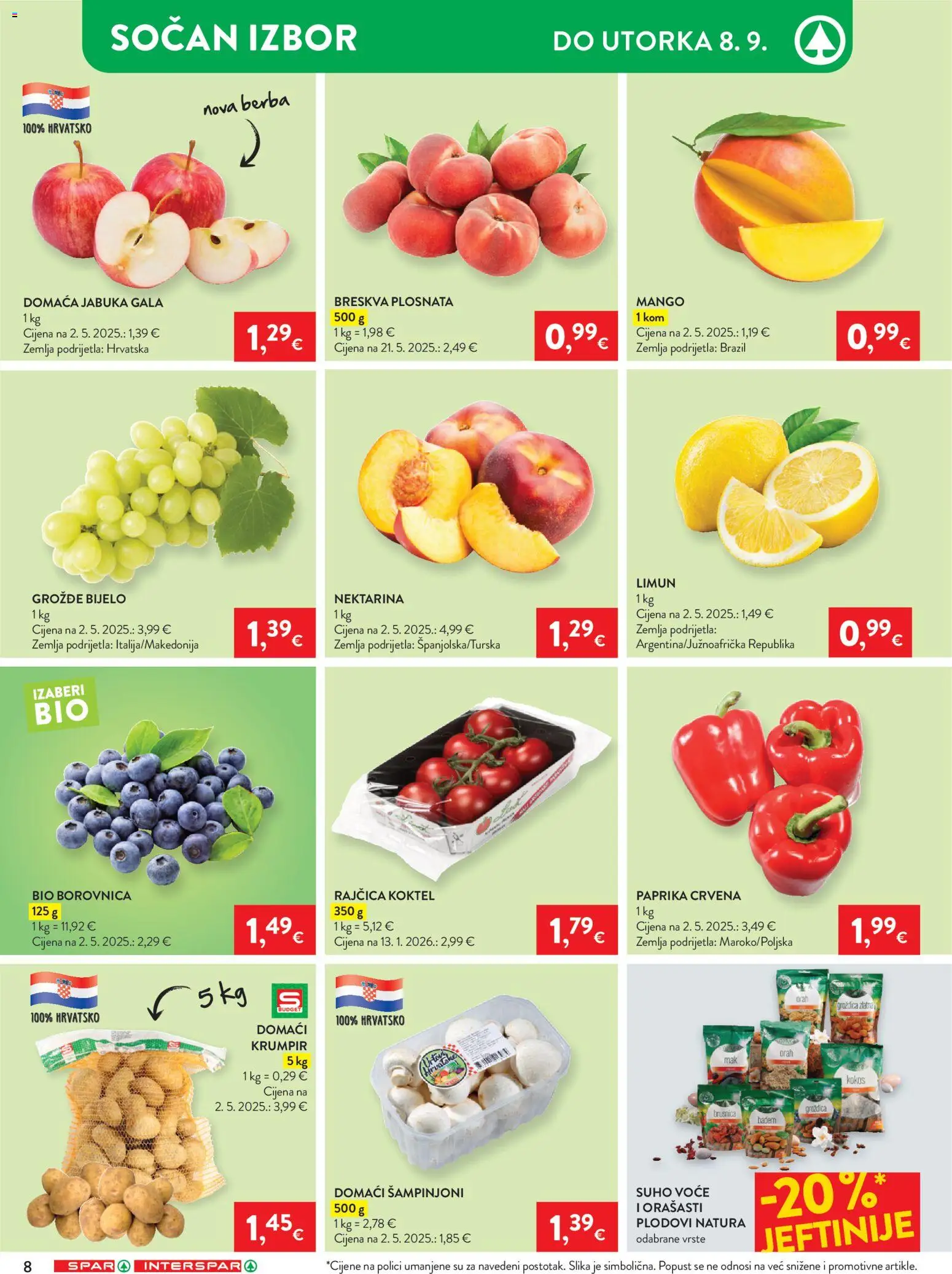 Interspar katalog | vrijedi od 02.09.2026 | Stranica: 10 | Proizvodi: Paprika, Voće, Nektarina, Grožđe