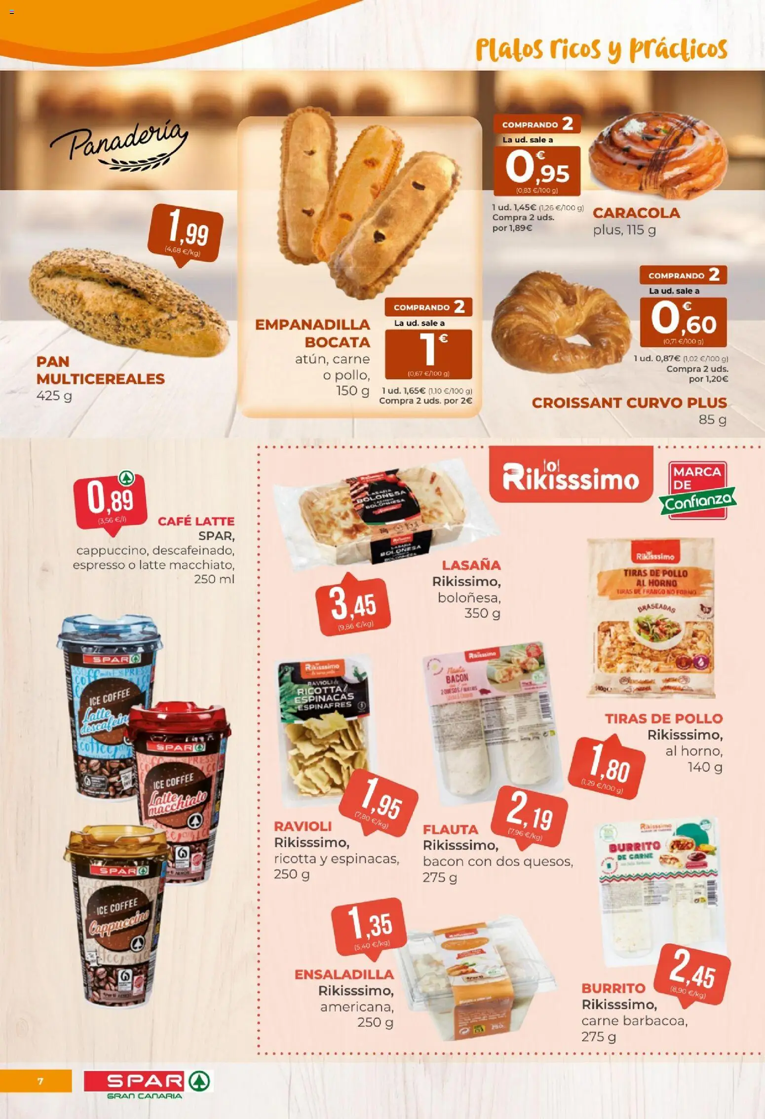 Spar folleto │ válido desde el 18/09/2026 | Página: 7 | Productos: Café, Croissant, Ricotta, Carne