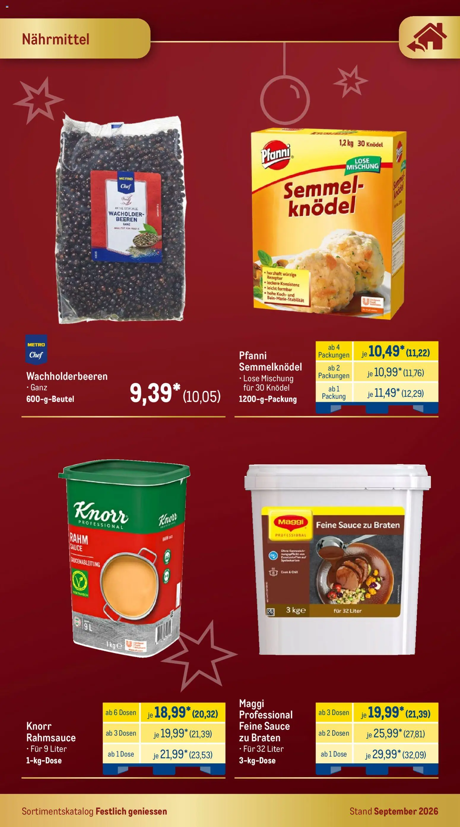 Metro Festlich Geniessen – gültig ab 01.09.2026 | Seite: 21 | Produkte: Maggi, Knorr