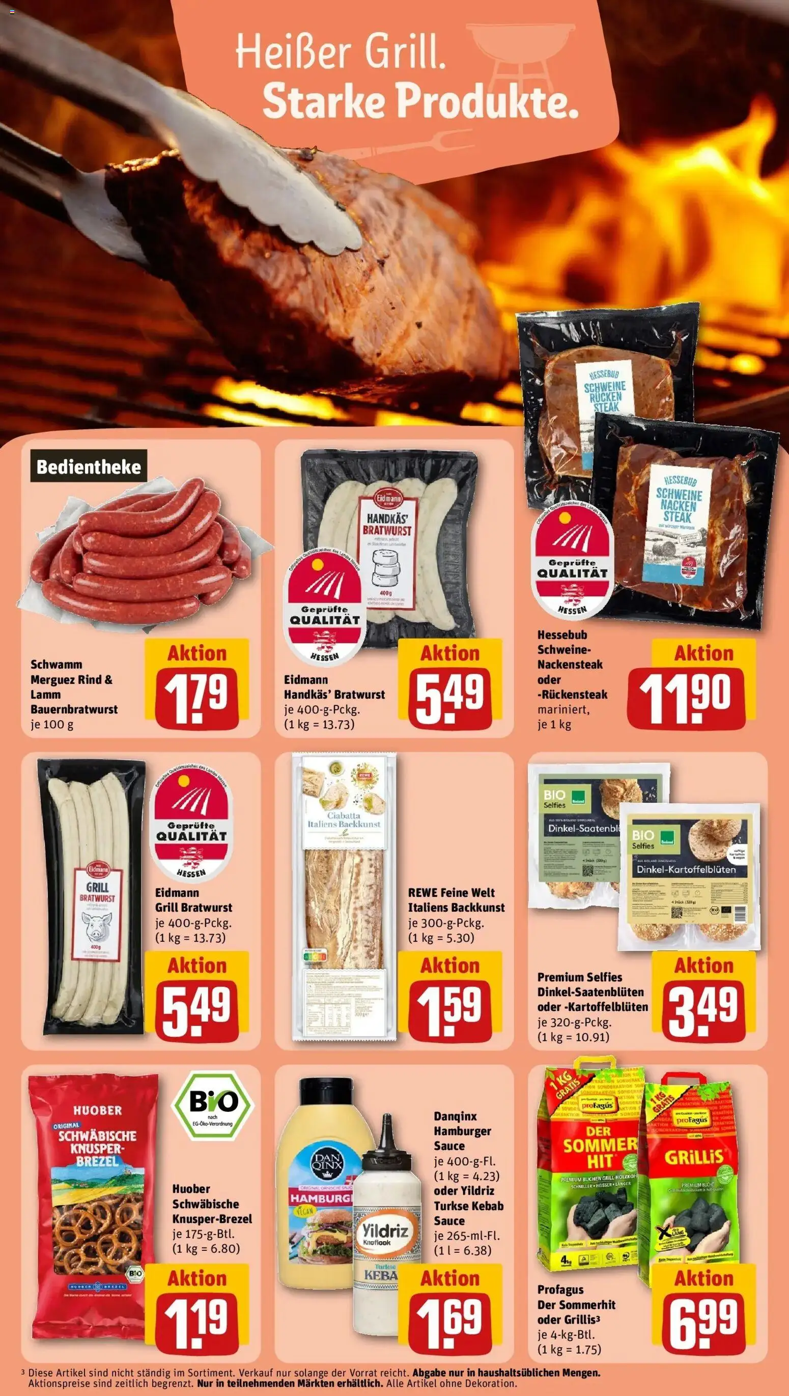 Rewe Prospekt Schauenburg / Hoof	 – gültig ab 04.05.2026 | Seite: 23 | Produkte: Grill, Bratwurst, Steak
