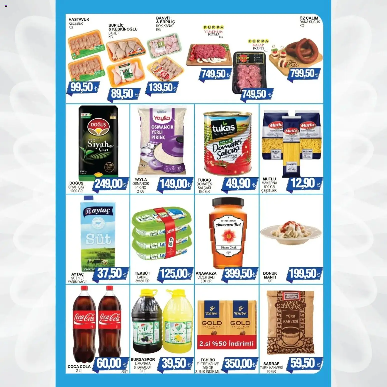 Furpa Katalog - 08.05.2026 tarihinden itibaren geçerlidir | Sayfa: 2 | Ürünler: Süt, Domates, Çay, Makarna