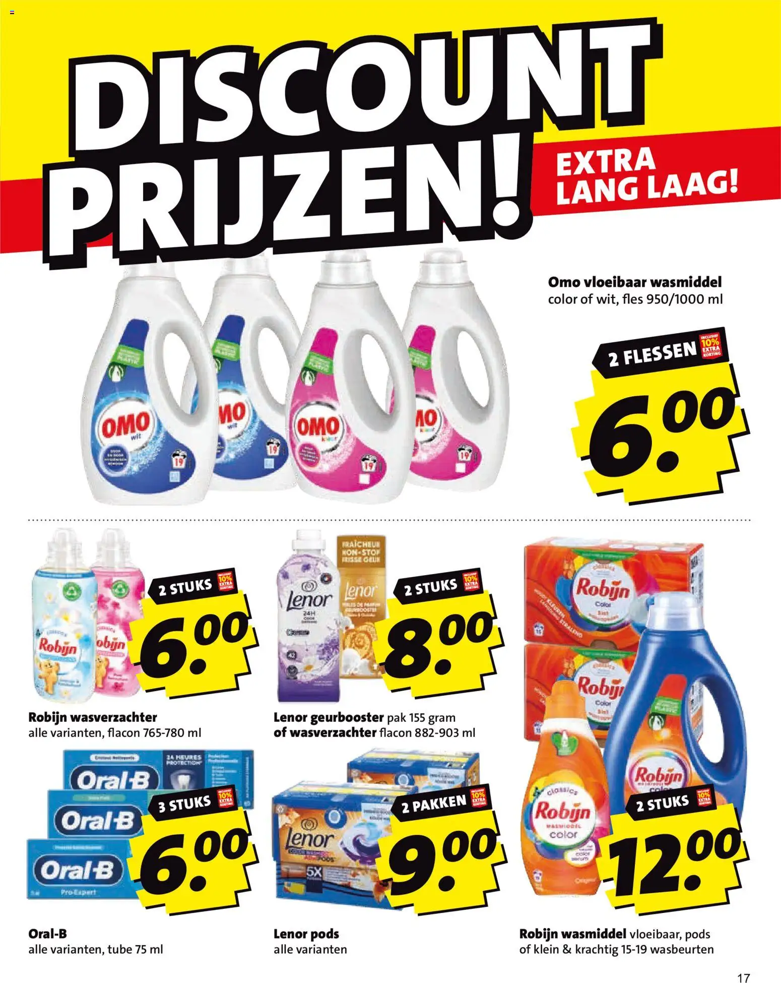 {H1} | Pagina: 17 | Producten: Vloeibaar wasmiddel, Wasmiddel, Robijn, Fles
