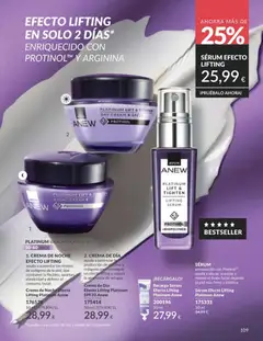 Vista previa Recarga Sérum Efecto Lifting Platinum Anew, Recarga Sérum Efecto Lifting Platinum Anew válido desde el 01.05.2026 | Página: 109 | Productos: Sérum, Crema, Crema de día, Crema de noche